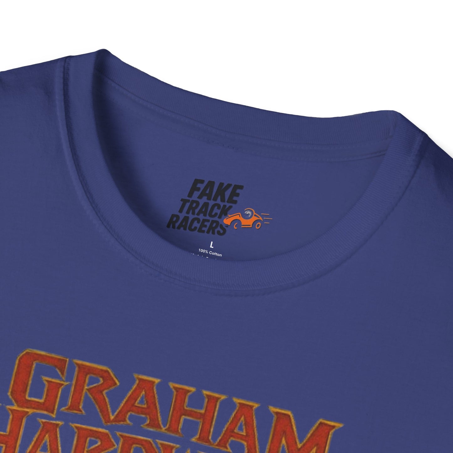 Vintage Style 90s Racing Tee Shirt GRAHAM HARDWICK AOL Fake Track Racers