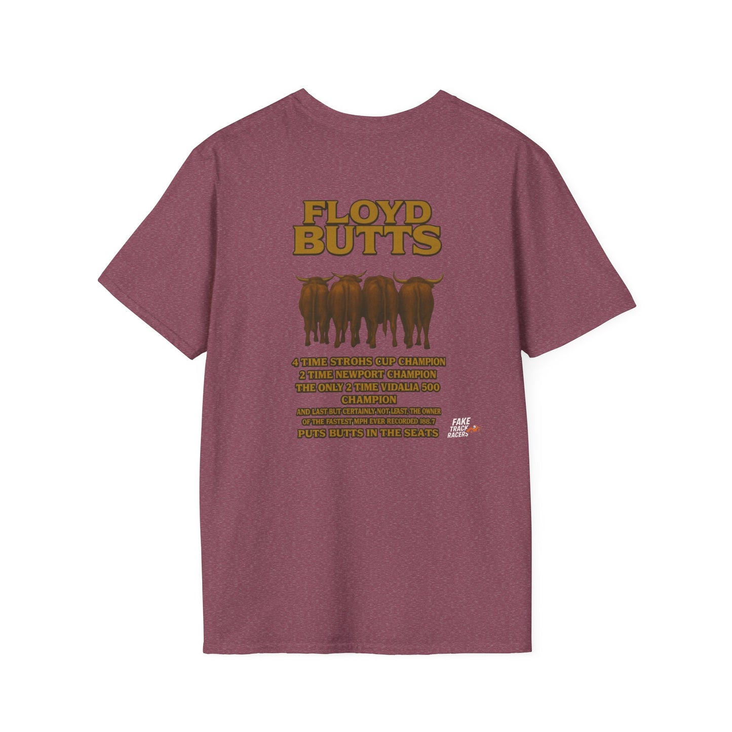Vintage Style 90s Racing Tee Shirt FLOYD BUTTS Bapst Fake Track Racers