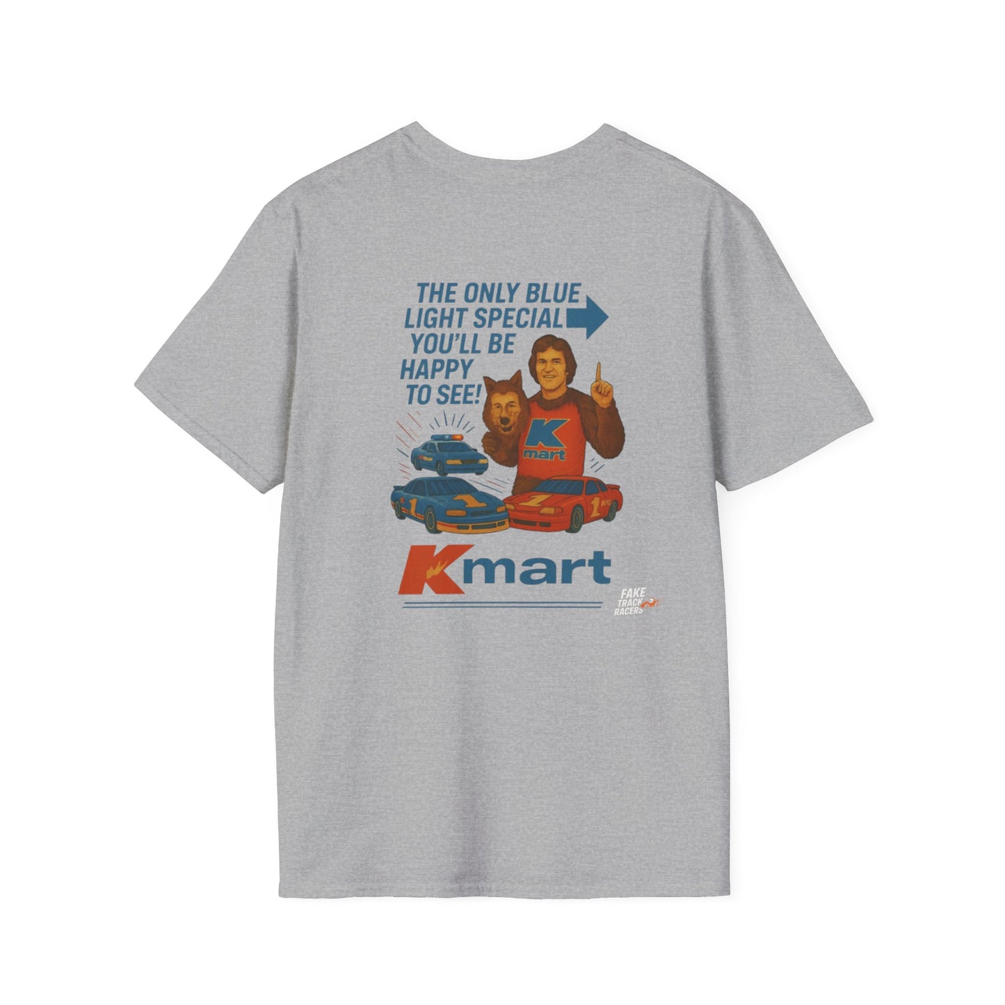 Vintage Style 90s Racing Tee Shirt RICKEY VALENTINE KMart Fake Track Racers