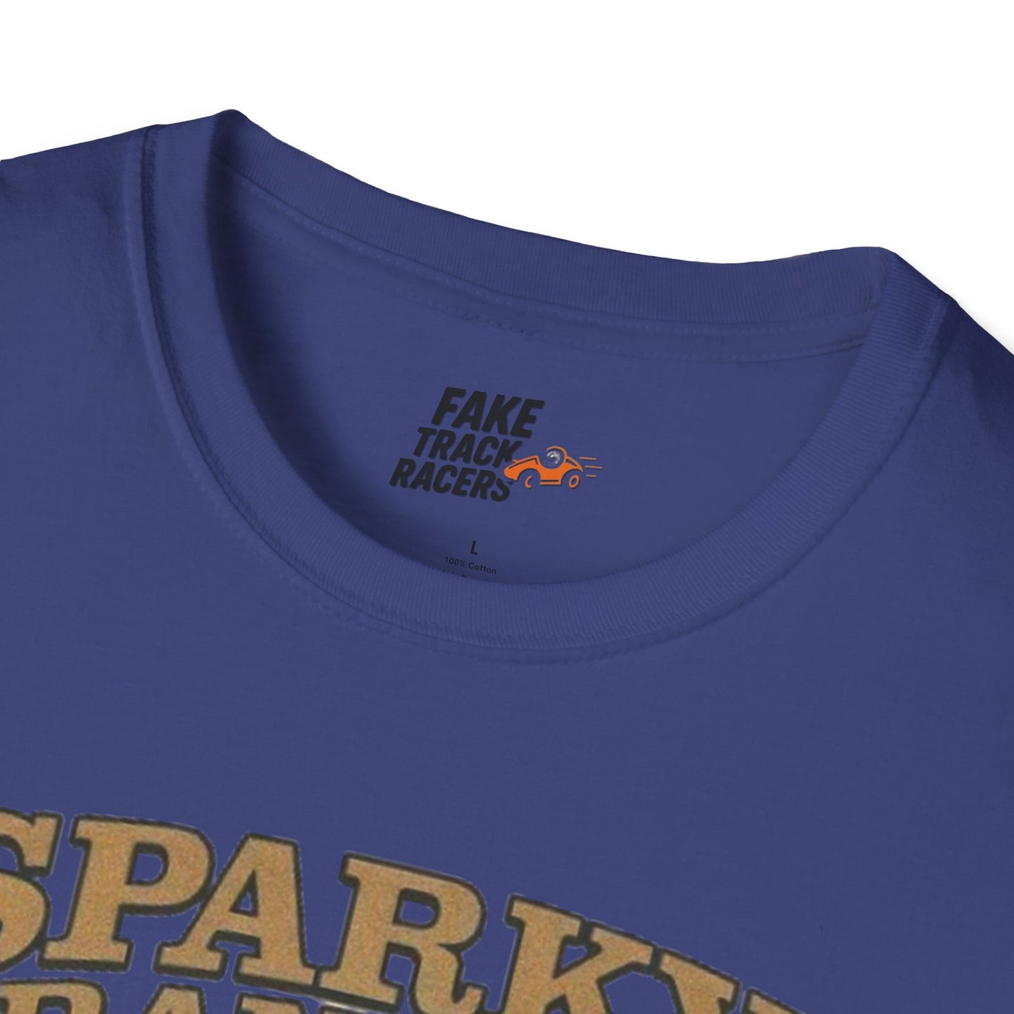 Vintage Style 90s Racing Tee Shirt SPARKY FRANKLIN OCTAVOLINE Fake Track Racers