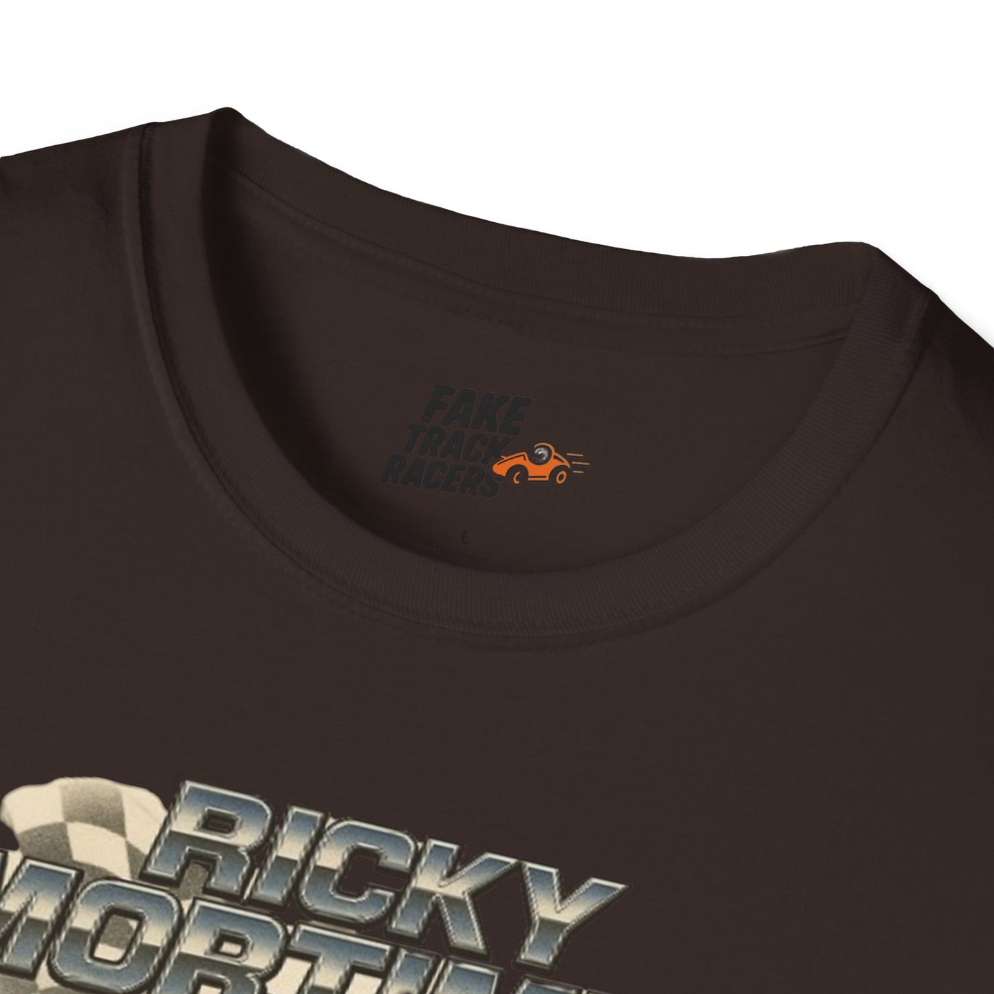 Vintage Style 90s Racing Tee Shirt RICKY MORTIMER PHOON Fake Track Racers