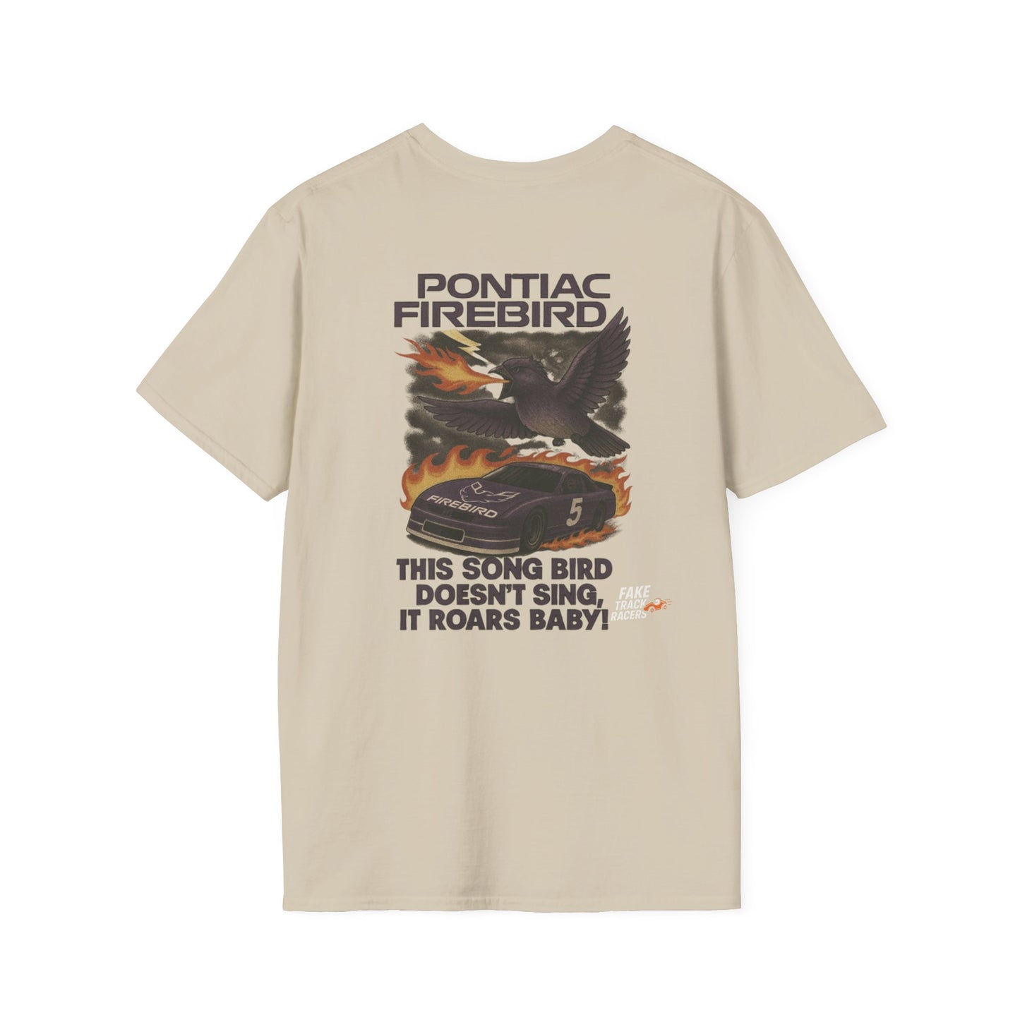 Vintage Style 90s Racing Tee Shirt BURT NIGHTINGALE Song Bird Fake Track Racers