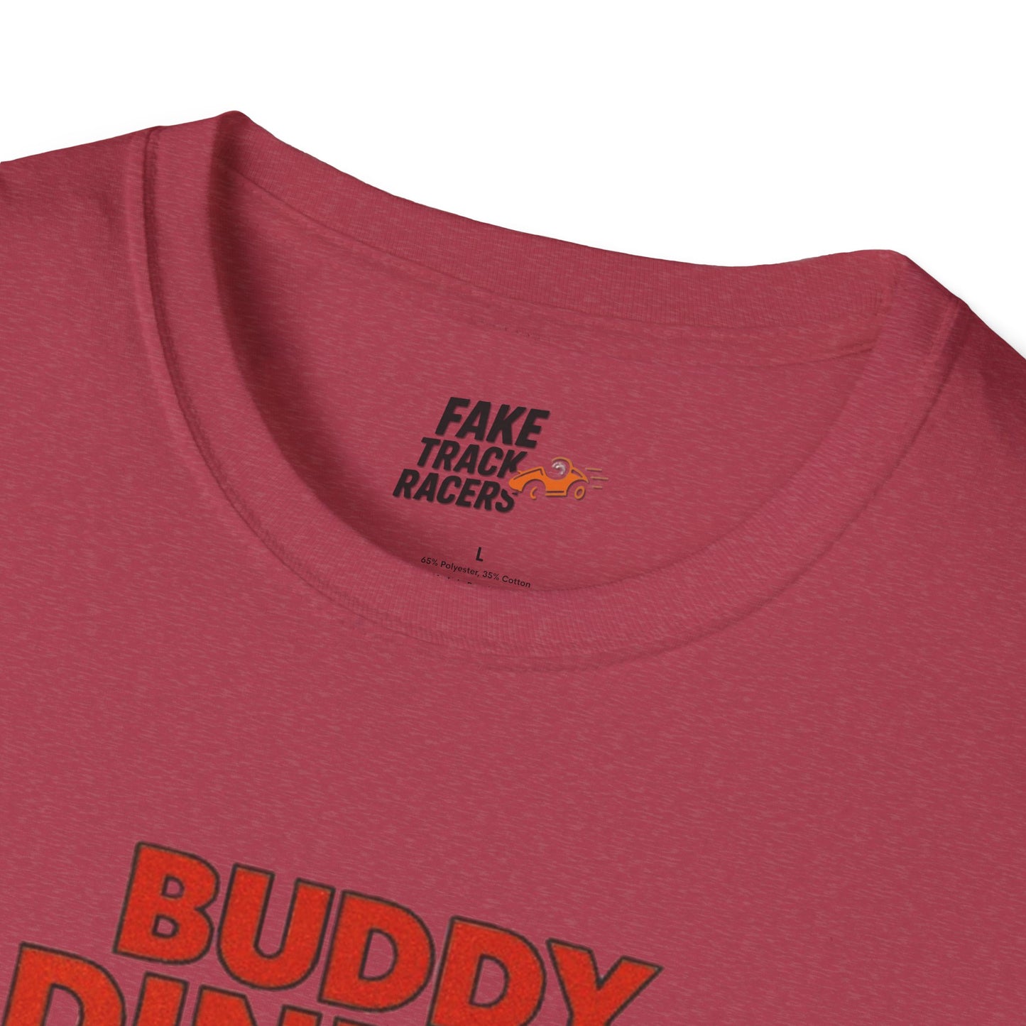 Vintage Style 90s Racing Tee Shirt BUDDY DINKKE Toys R Us Shirt Fake Track Racers