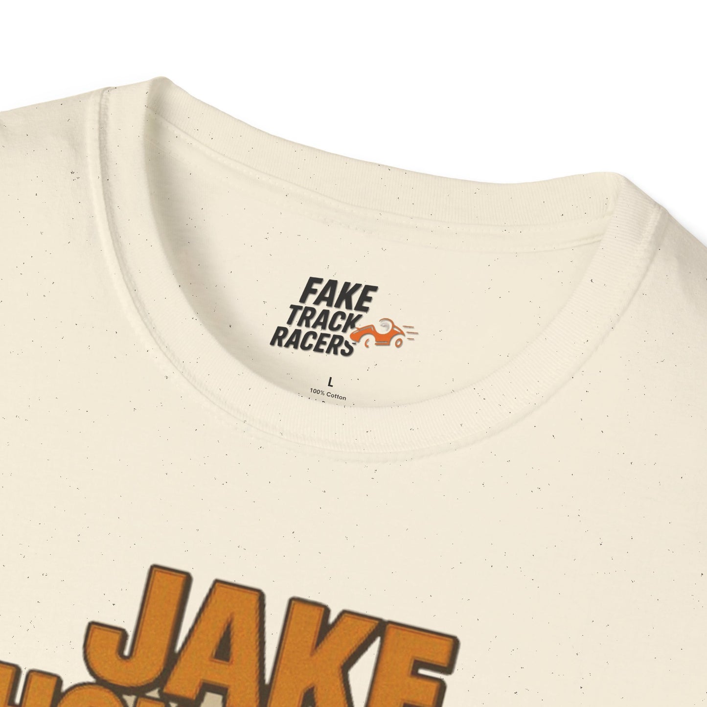Vintage Style 90s Racing Tee Shirt JAKE OHOULAHAN Lucky Trinkets Fake Track Racers