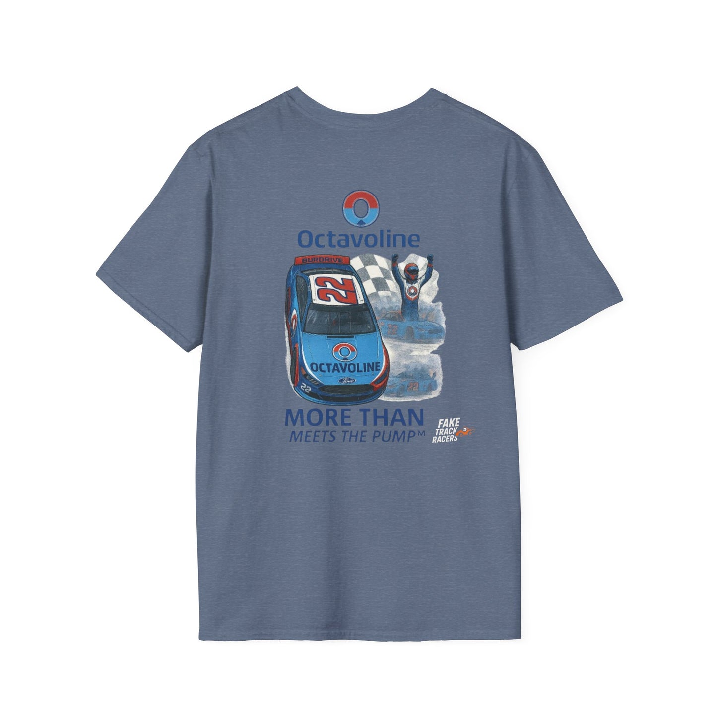 Vintage Style 90s Racing Tee Shirt SPARKY FRANKLIN OCTAVOLINE Fake Track Racers