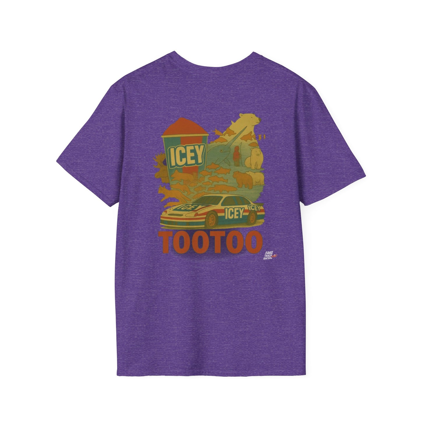 Vintage Style 90s Racing Tee Shirt BRANDON TOOTOO Alaska Fake Track Racers