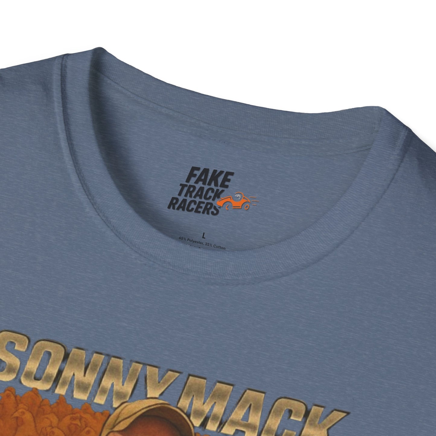Vintage Style 90s Racing Tee Shirt SONNY MACK Mr Dinners Fake Track Racers