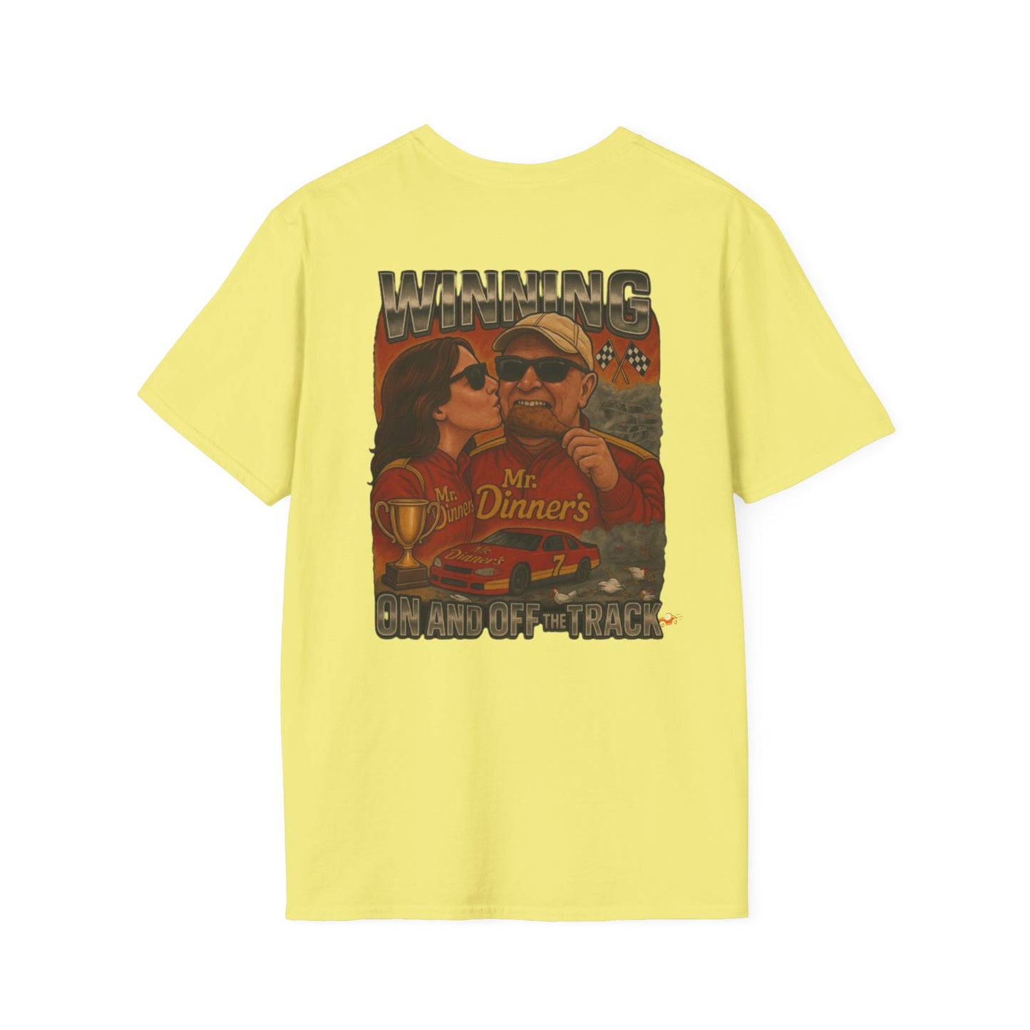 Vintage Style 90s Racing Tee Shirt SONNY MACK Mr Dinners Fake Track Racers