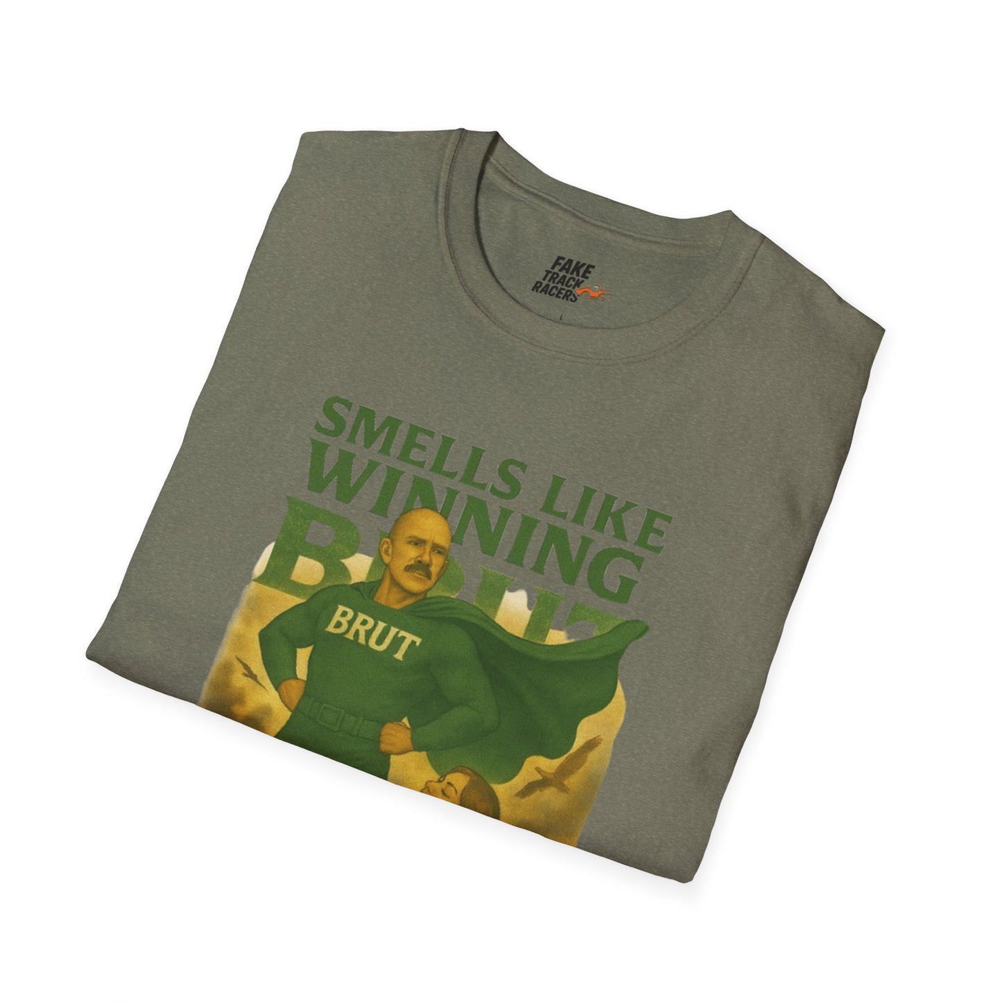 Vintage Style 90s Racing Tee Shirt HOWIE SCHROEDER Brut Fake Track Racers