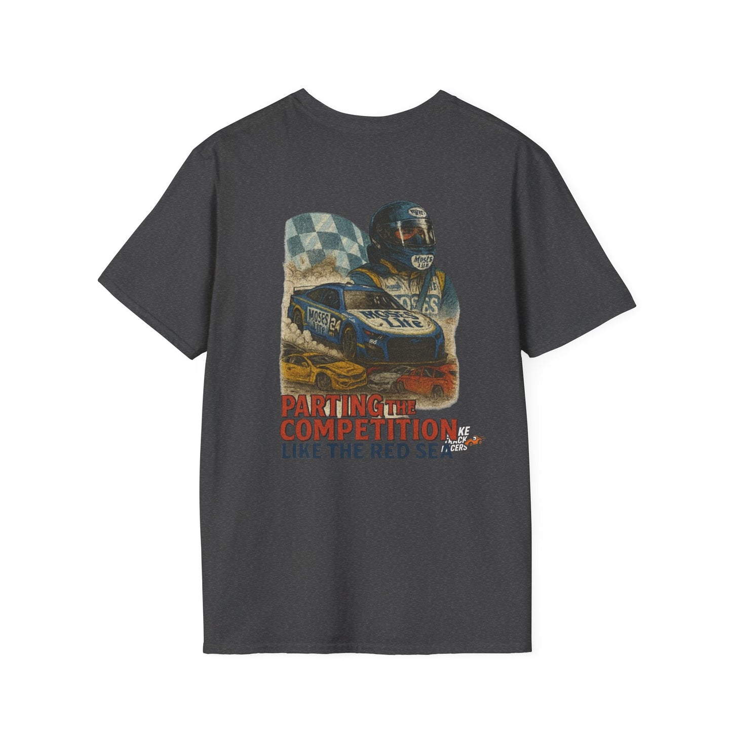 Vintage Style 90s Racing Tee Shirt CLINT SHARP MOSES LITE Fake Track Racers