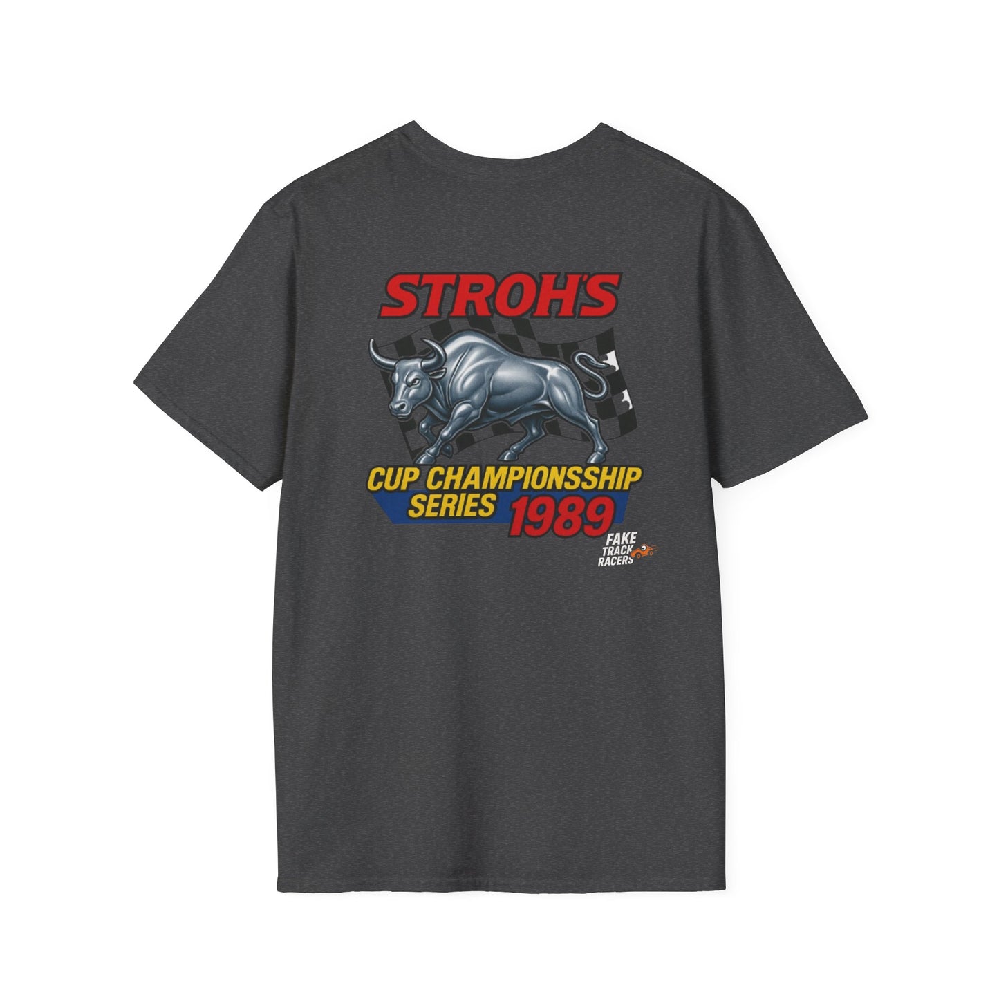 Vintage Style 90s Racing Tee Shirt SHOWDOWN AT SUNDOWN Fake Track Racers