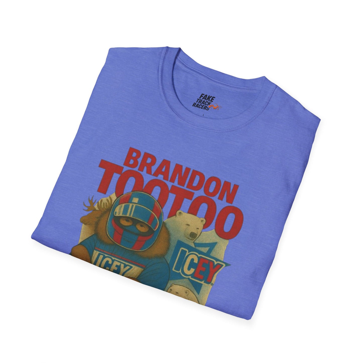 Vintage Style 90s Racing Tee Shirt BRANDON TOOTOO Alaska Fake Track Racers