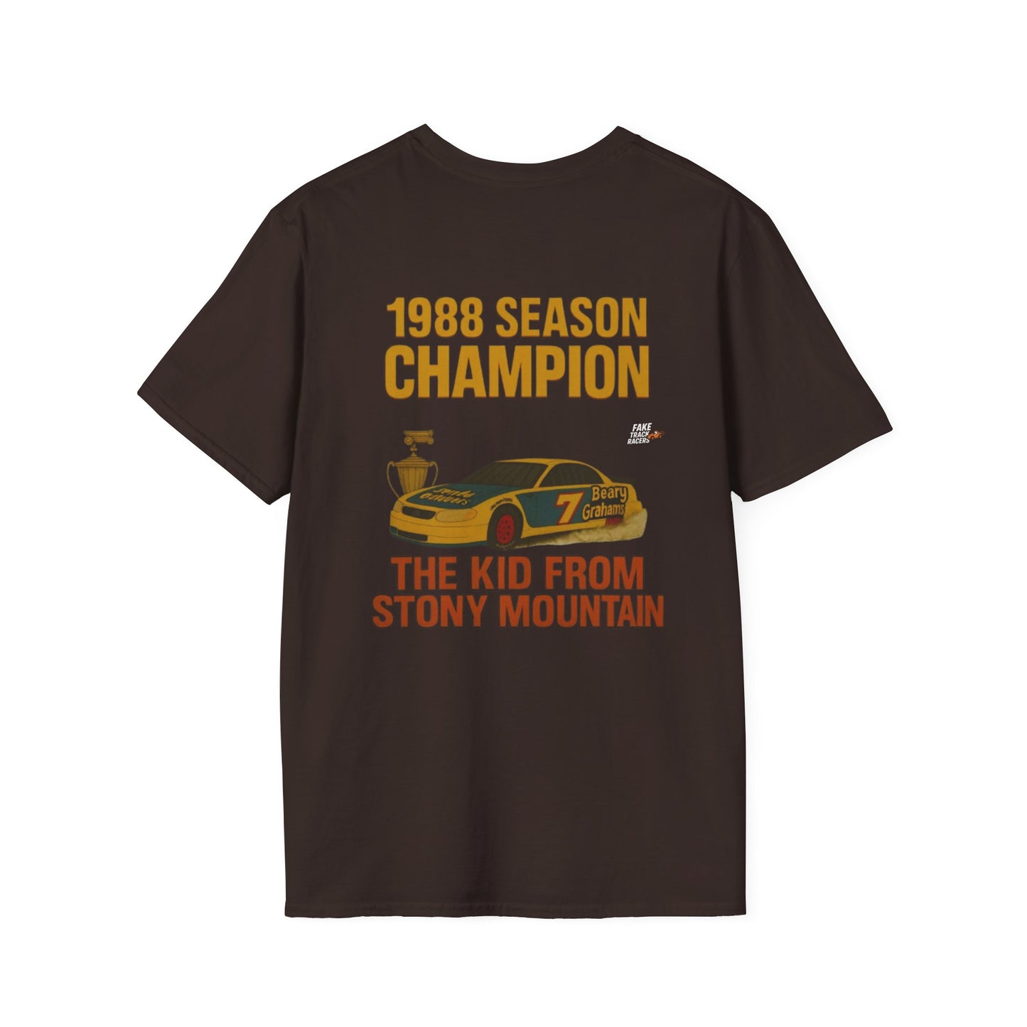 Vintage Style Racing Tee Shirt SAMMY TICKLE, 1988 Champion Shirt Fake Track Racers