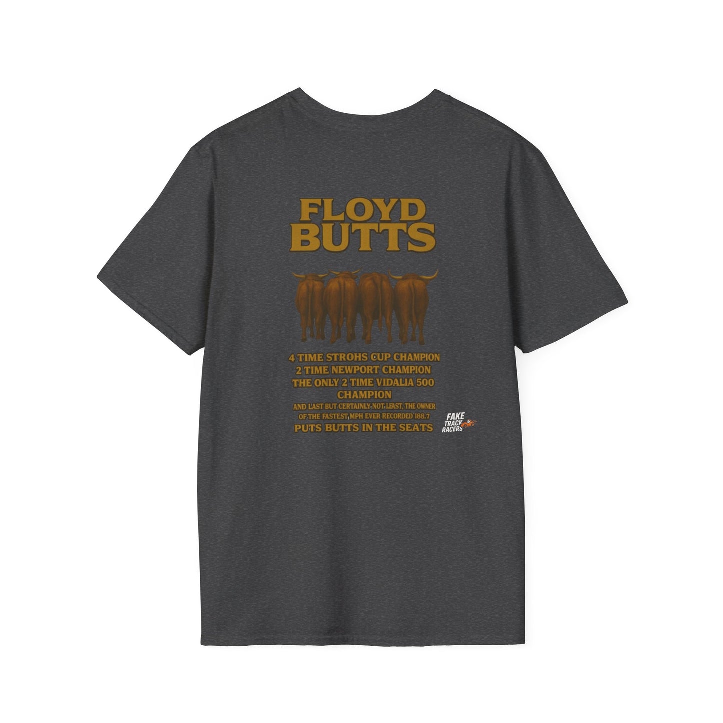 Vintage Style 90s Racing Tee Shirt FLOYD BUTTS Bapst Fake Track Racers