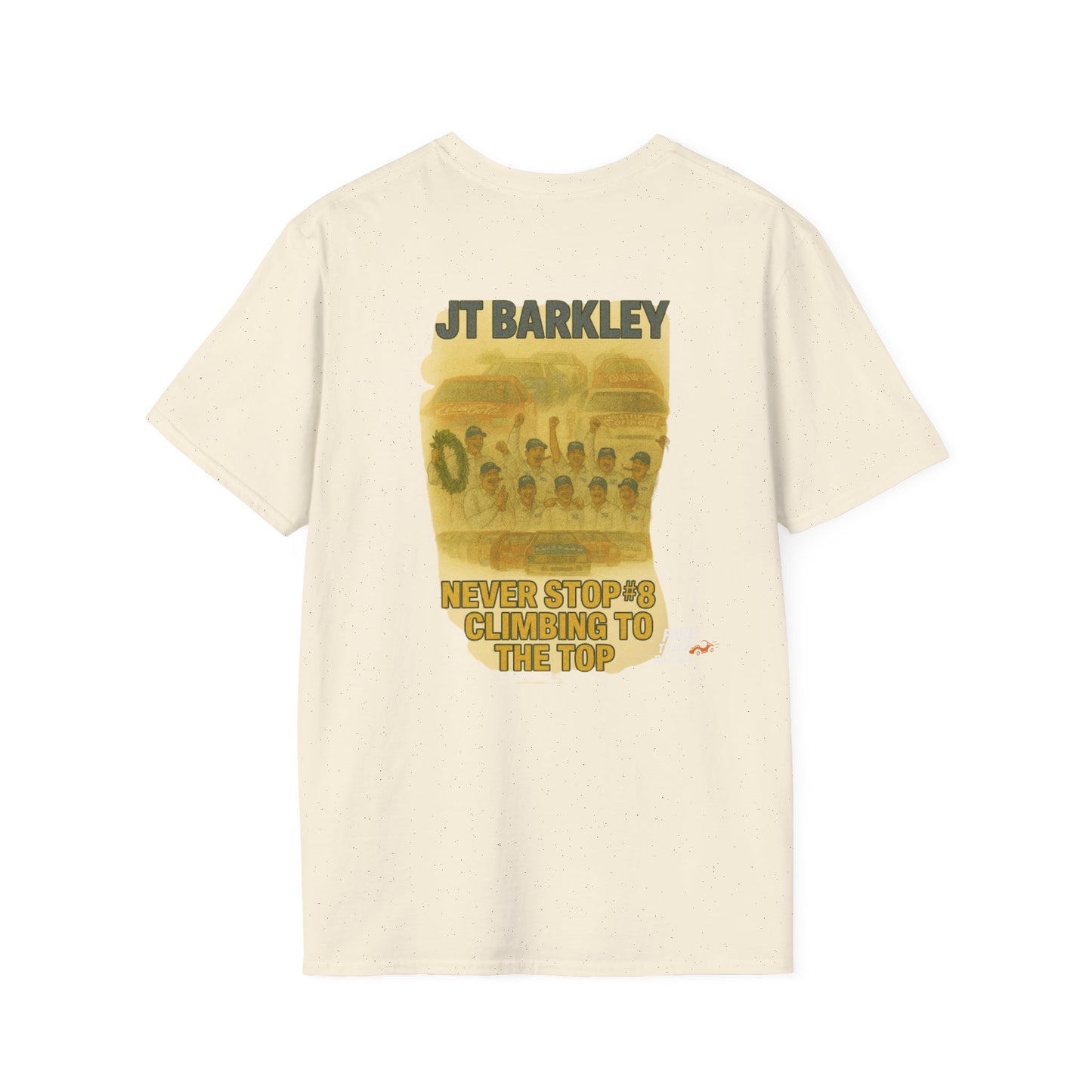 Vintage Style 90s Racing Tee Shirt JT BARKLEY Champion Shirt Fake Track Racers