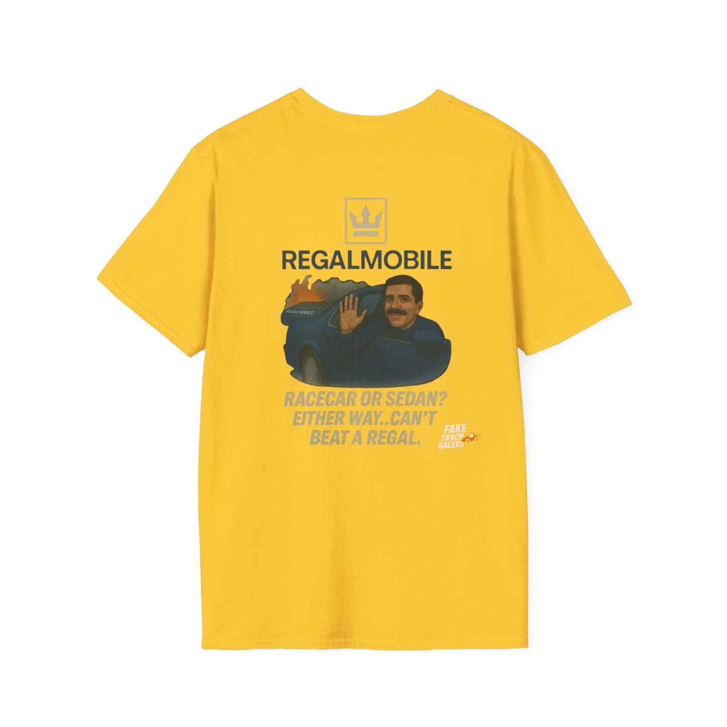 Vintage Style 90s Racing Tee Shirt TEDDY BRADSHAW Regal Fake Track Racers
