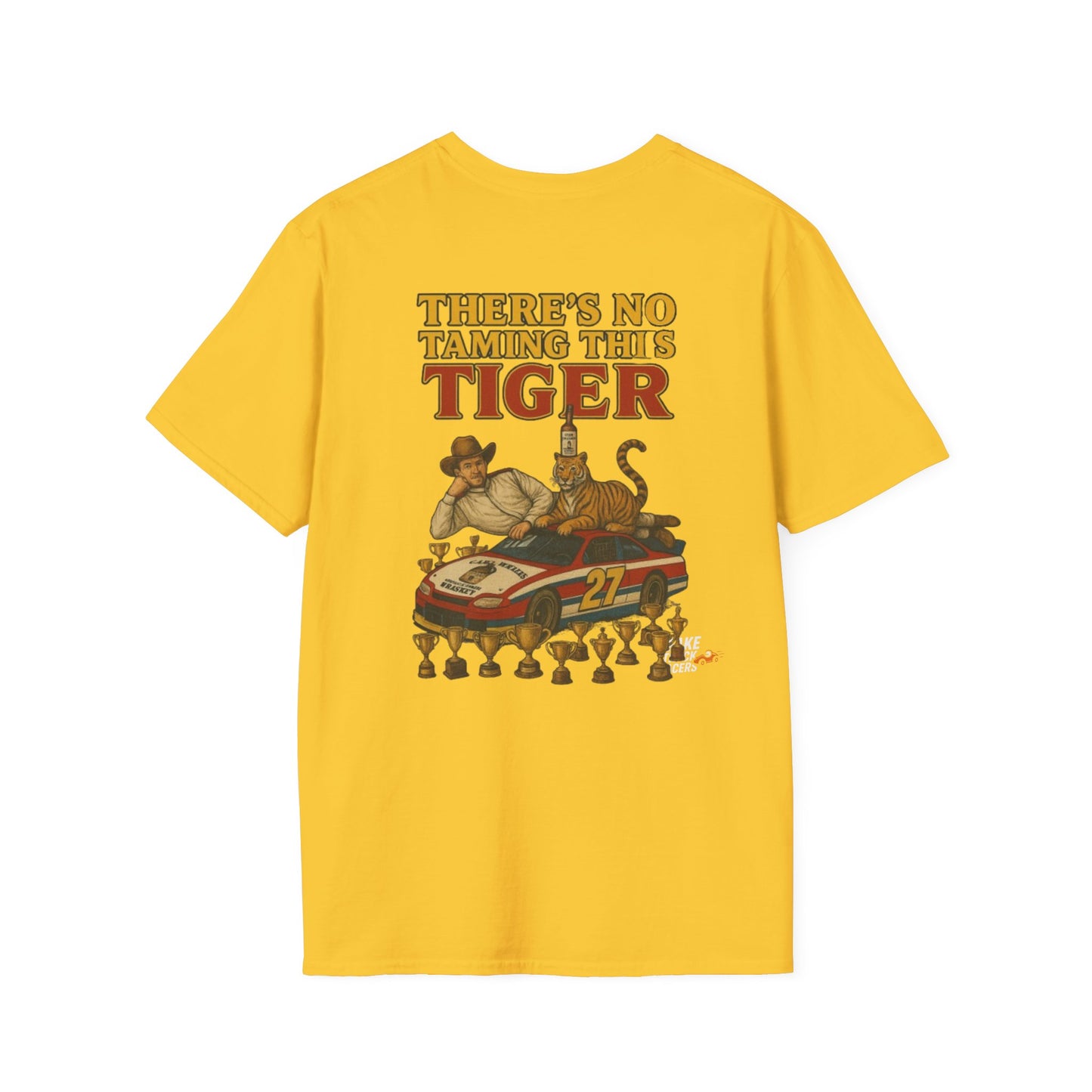 Vintage Style 90s Racing Tee Shirt STEVIE KREASY Whiskey Fake Track Racers