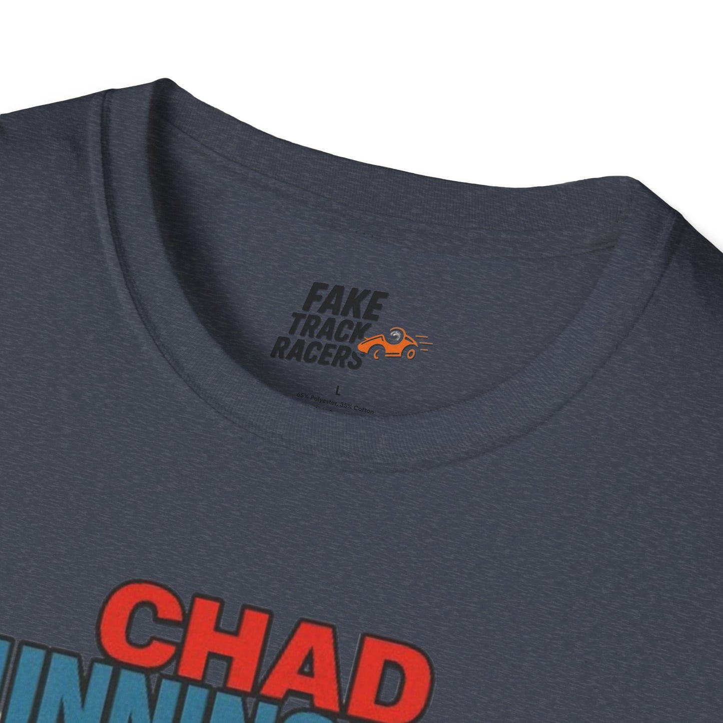 Vintage Style 90s Racing Tee Shirt CHAD CUNNINGHAM Showbiz Fake Track Racers