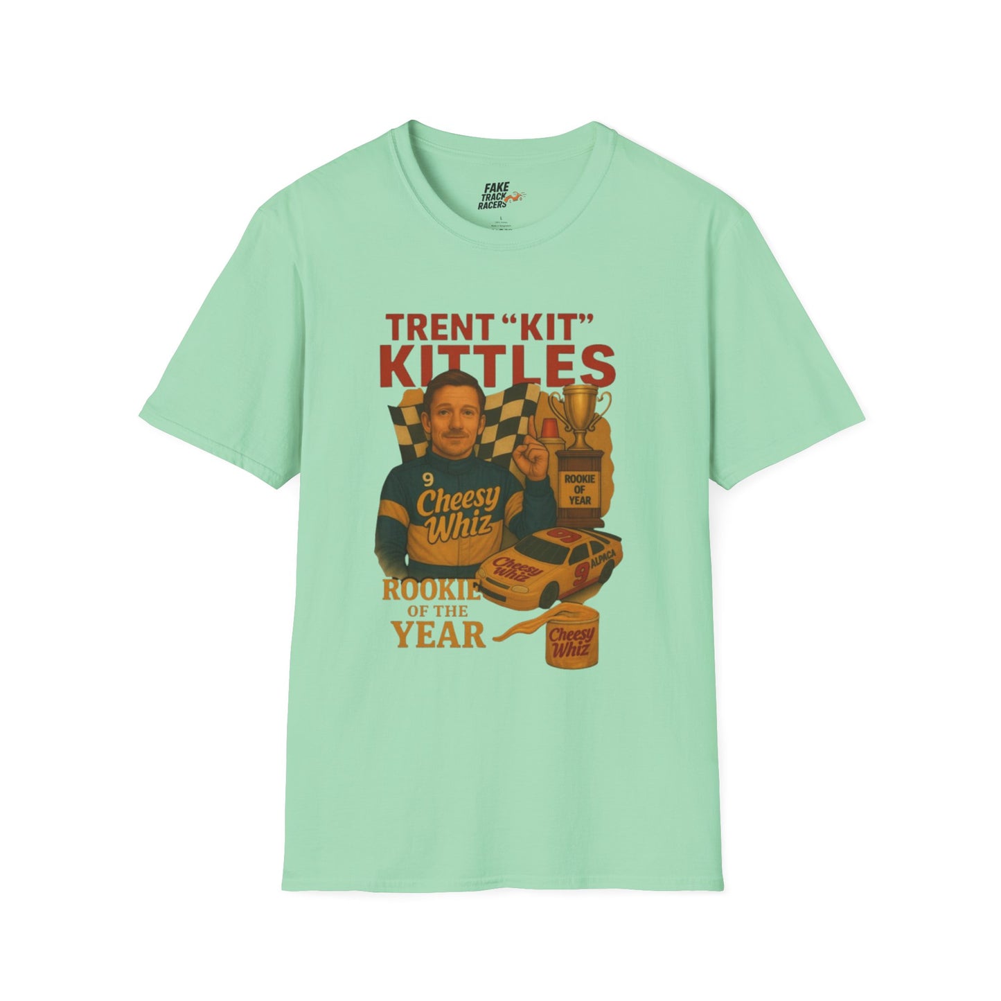 Vintage Style 90s Racing Tee Shirt TRENT KITTLES ROY Fake Track Racers
