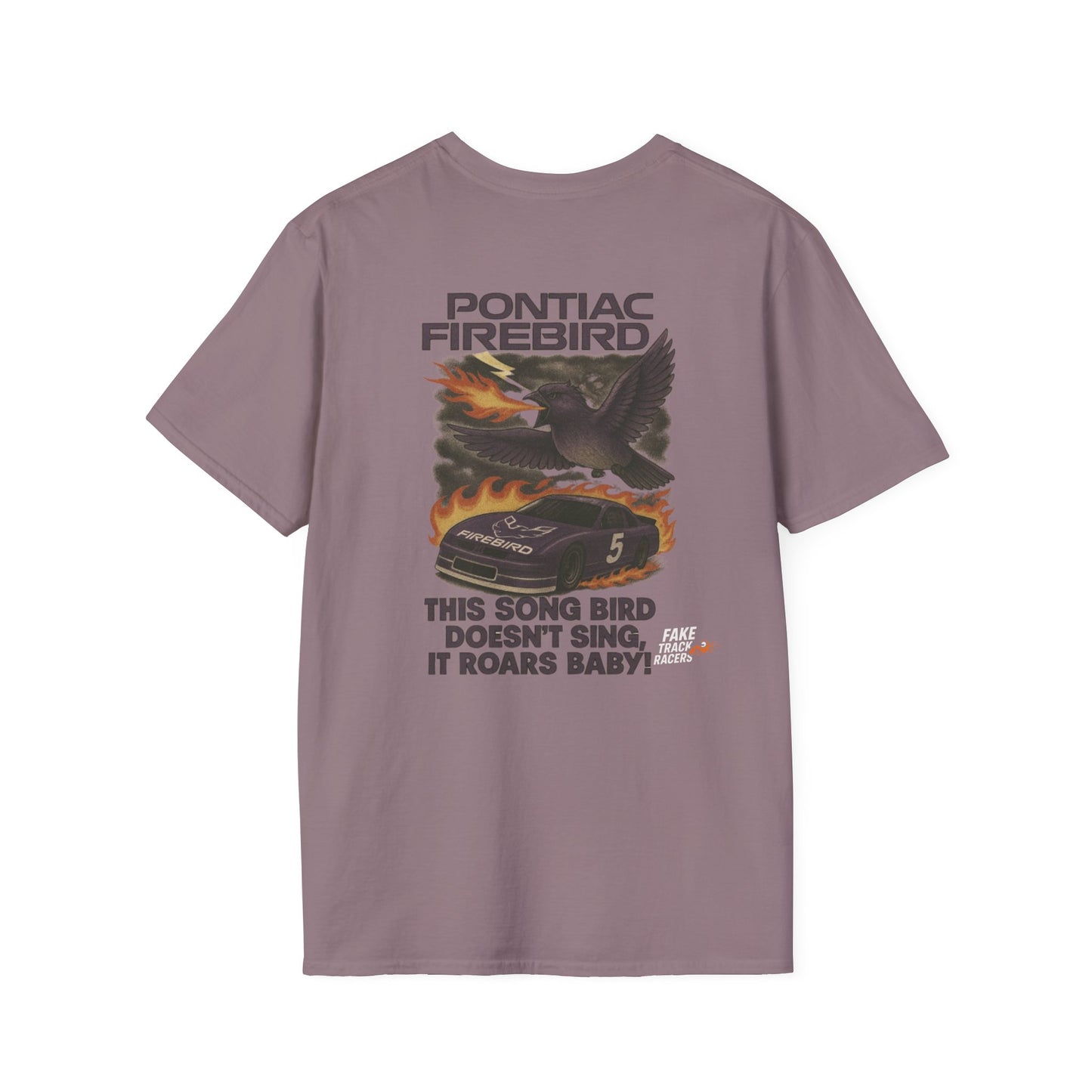 Vintage Style 90s Racing Tee Shirt BURT NIGHTINGALE Song Bird Fake Track Racers