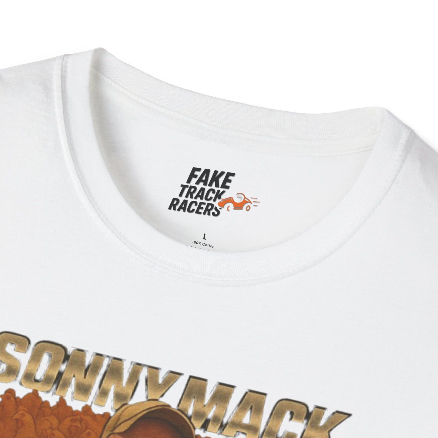 Vintage Style 90s Racing Tee Shirt SONNY MACK Mr Dinners Fake Track Racers