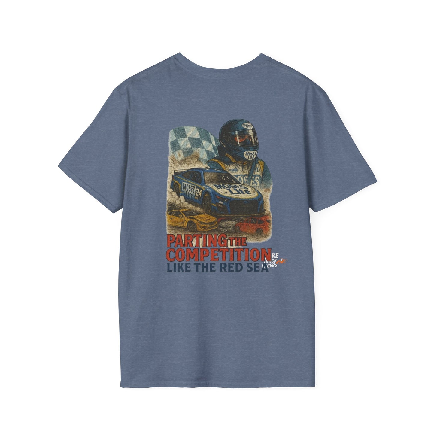 Vintage Style 90s Racing Tee Shirt CLINT SHARP MOSES LITE Fake Track Racers