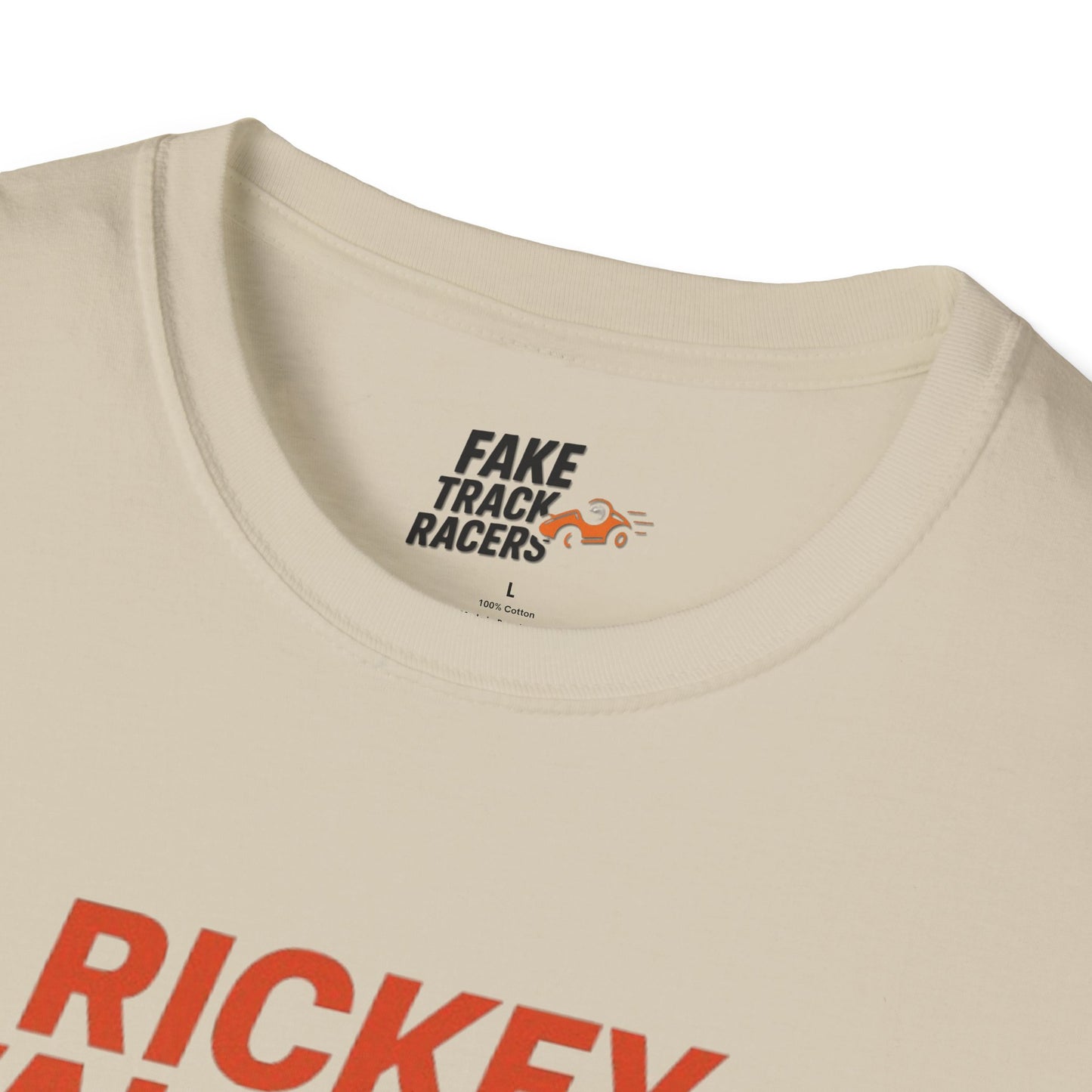 Vintage Style 90s Racing Tee Shirt RICKEY VALENTINE KMart Fake Track Racers