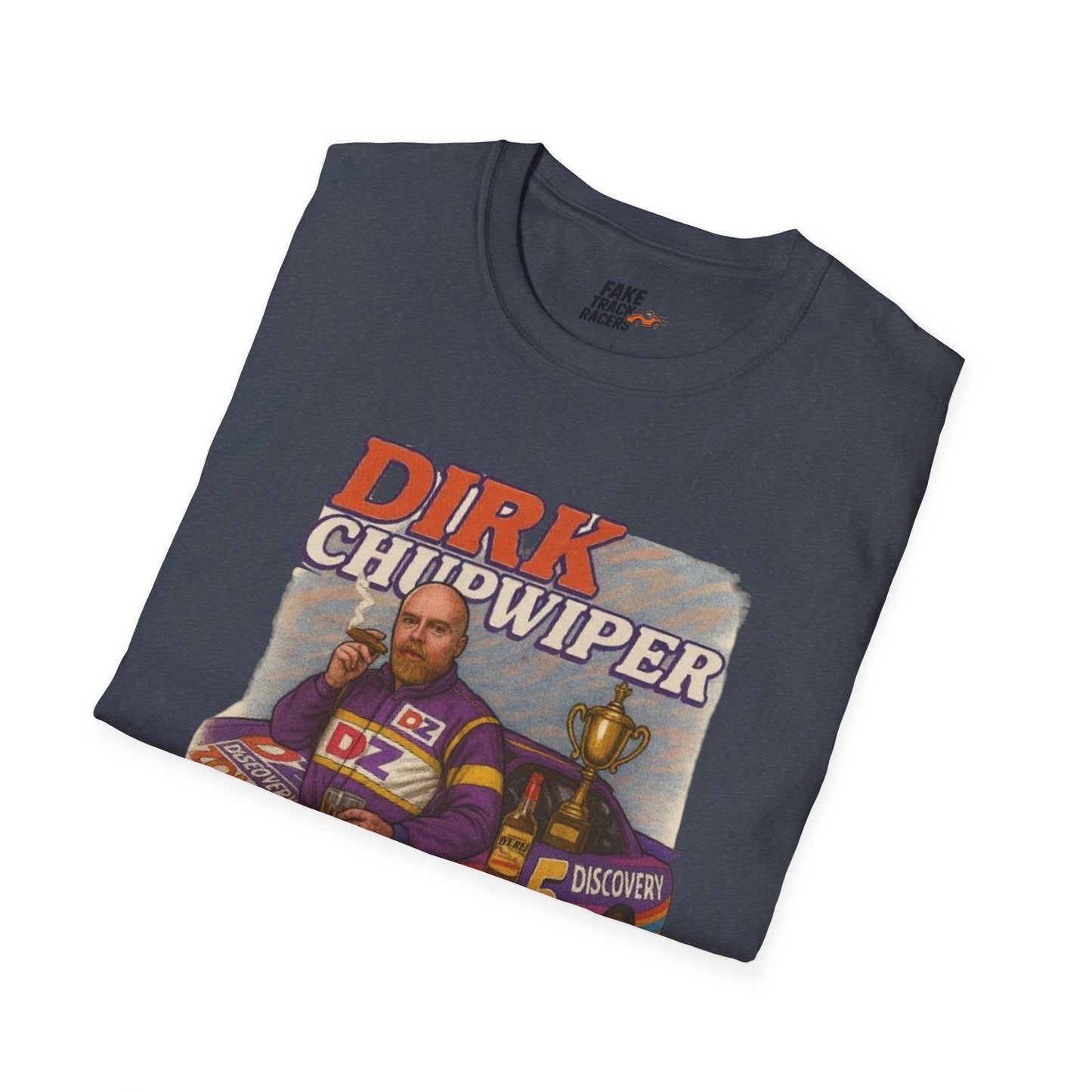Vintage Style 90s Racing Tee DIRK CHUPWIPER DZ Fake Track Racers