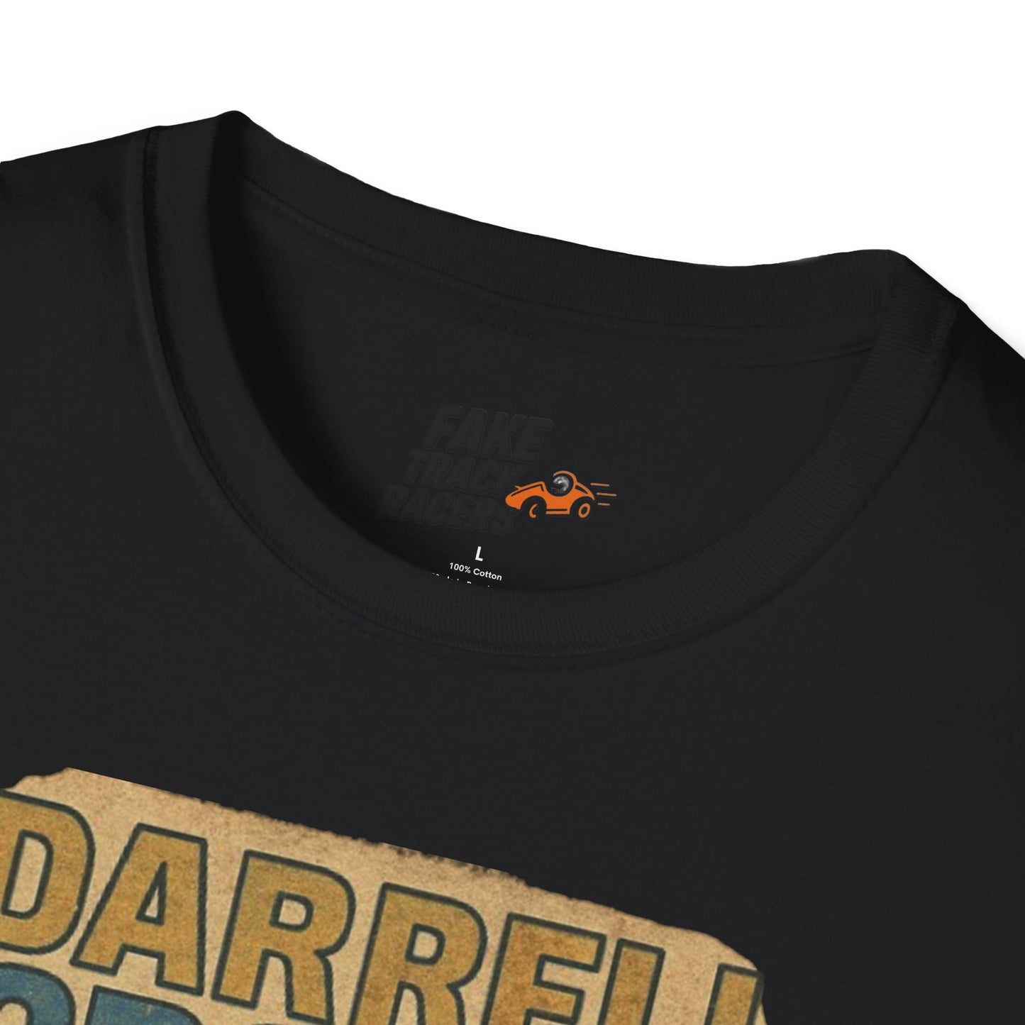 Vintage Style 90s Racing Tee Shirt DARRELL CROSBY Blockbuster Fake Track Racers