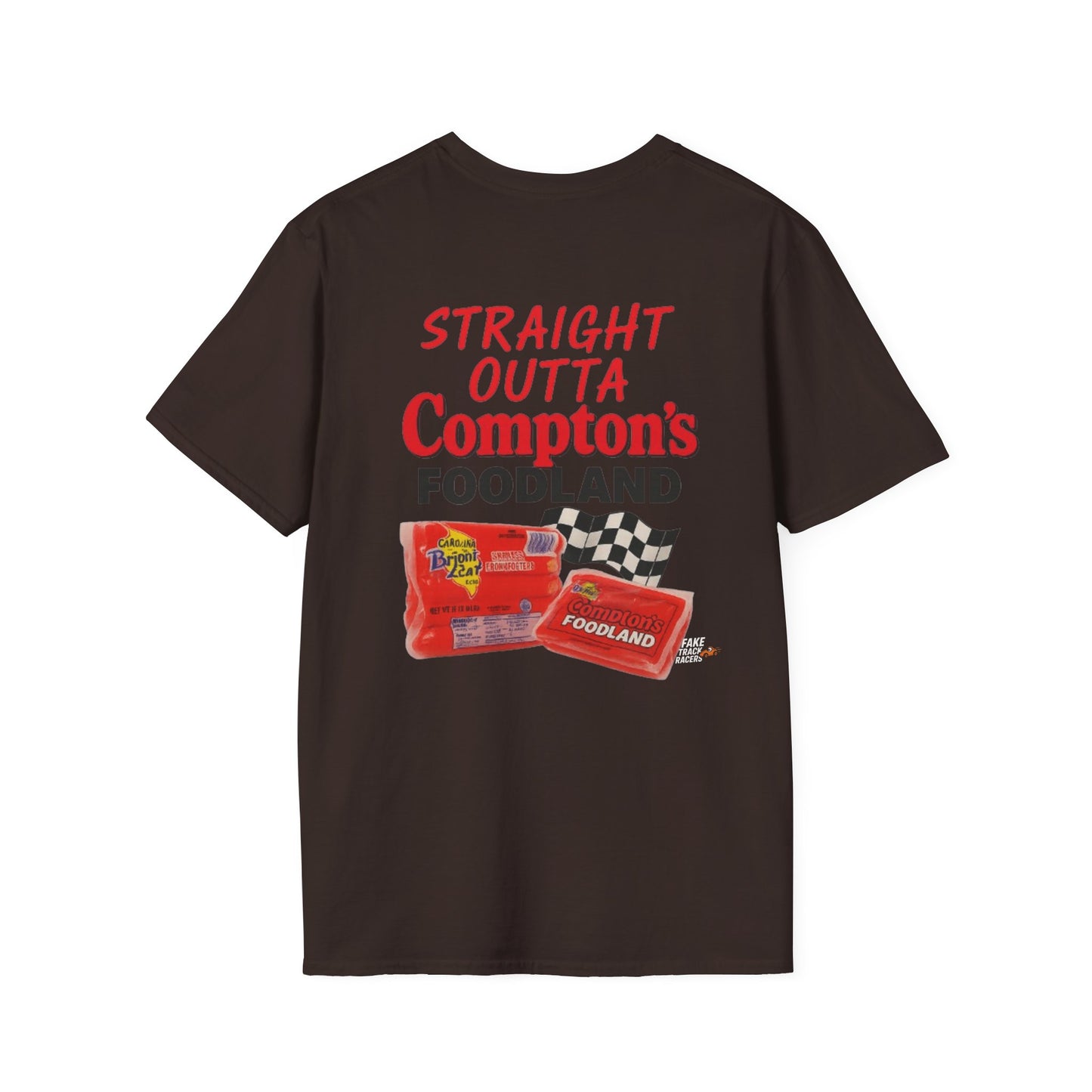Vintage Style 90s Racing Tee Shirt GERONIMO LaFEET Comptons Fake Track Racers