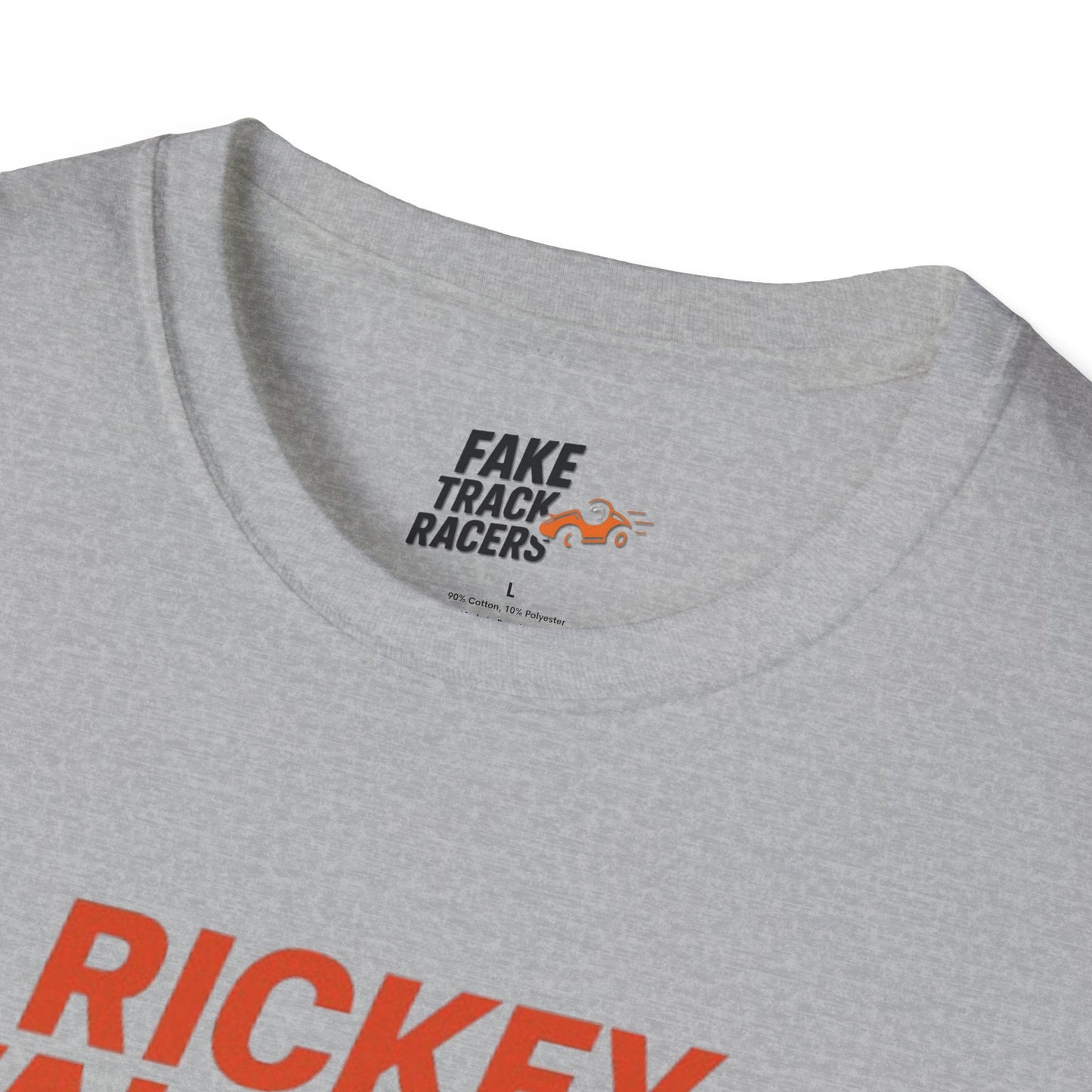 Vintage Style 90s Racing Tee Shirt RICKEY VALENTINE KMart Fake Track Racers