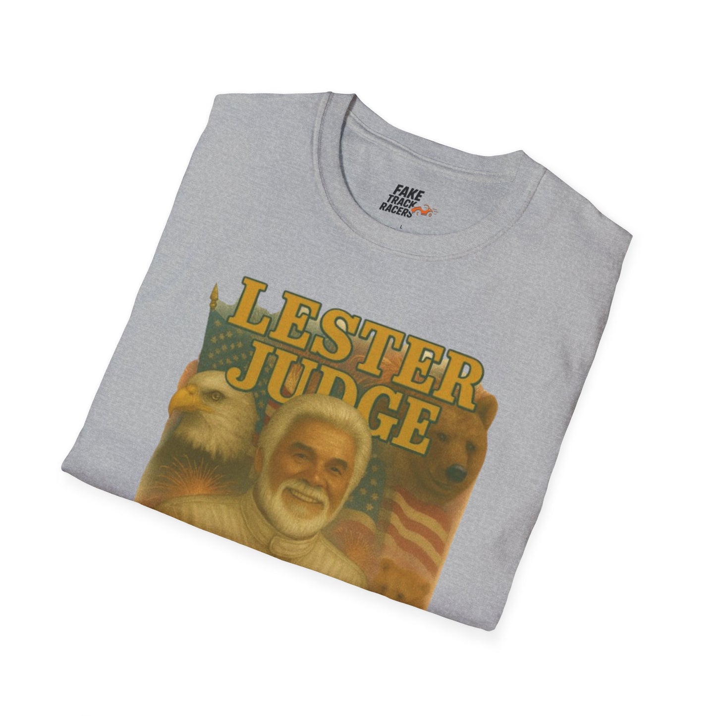 Vintage Style 90s Racing Tee Shirt LESTER JUDGE Memorial Shirt Fake Track Racers