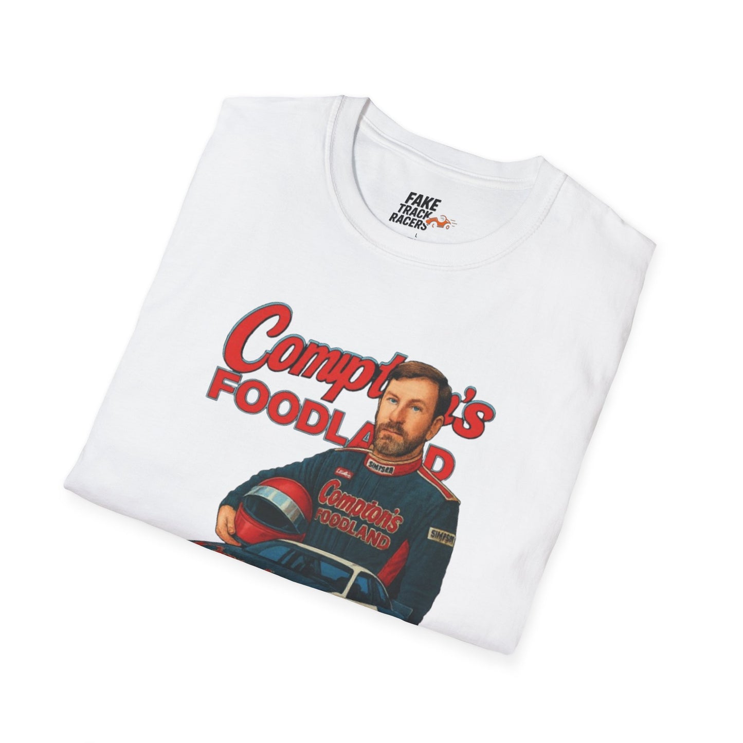 Vintage Style 90s Racing Tee Shirt GERONIMO LaFEET Comptons Fake Track Racers
