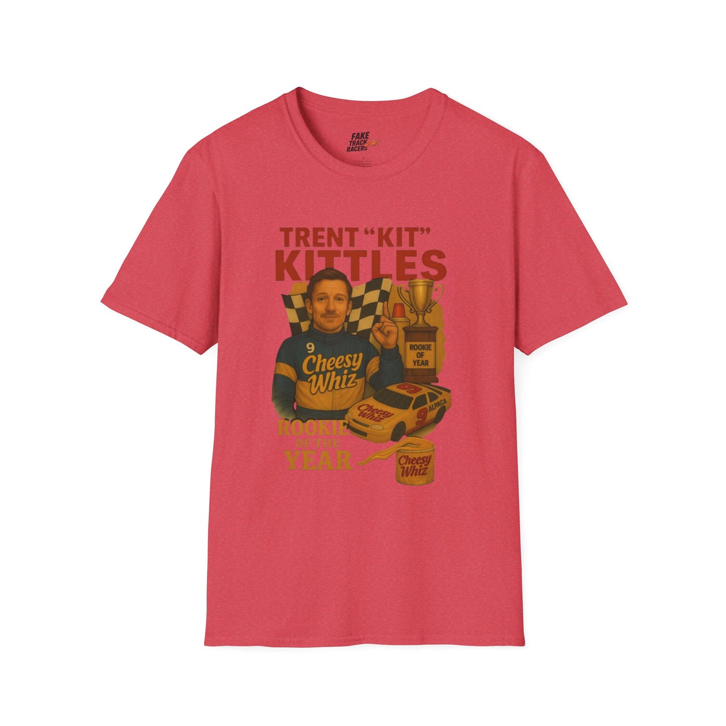 Vintage Style 90s Racing Tee Shirt TRENT KITTLES ROY Fake Track Racers