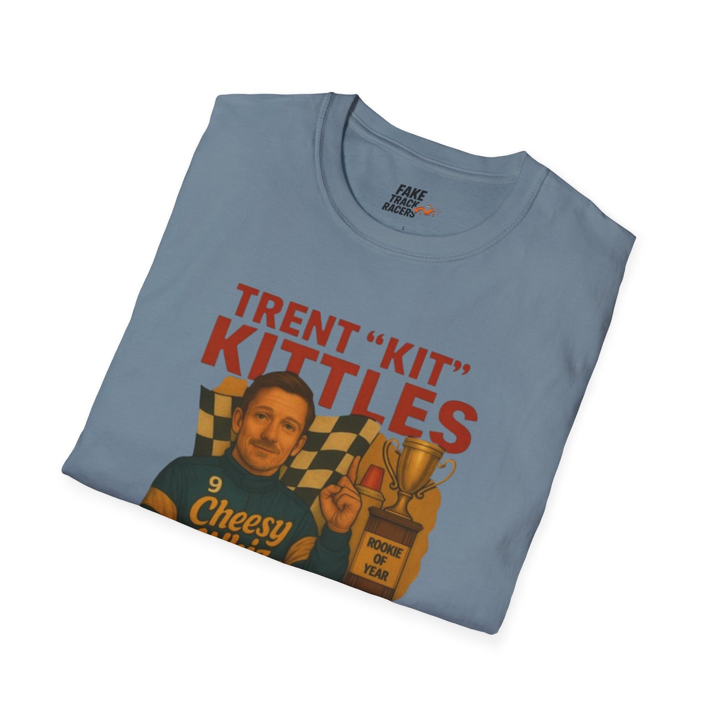 Vintage Style 90s Racing Tee Shirt TRENT KITTLES ROY Fake Track Racers