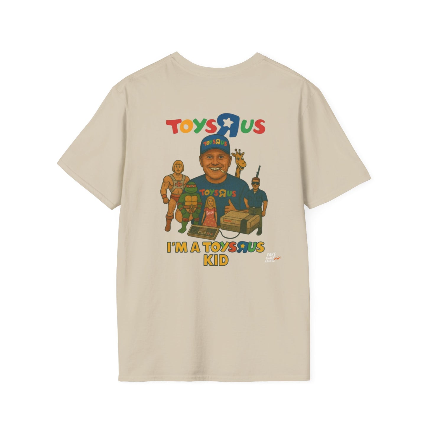 Vintage Style 90s Racing Tee Shirt BUDDY DINKKE Toys R Us Shirt Fake Track Racers