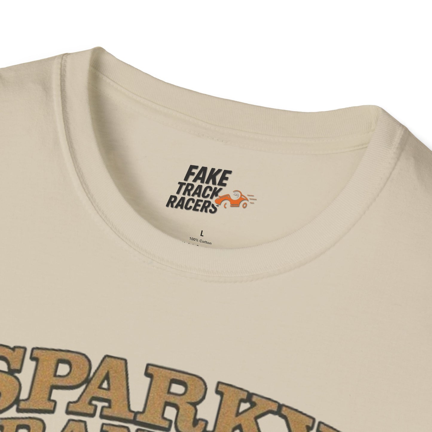 Vintage Style 90s Racing Tee Shirt SPARKY FRANKLIN OCTAVOLINE Fake Track Racers