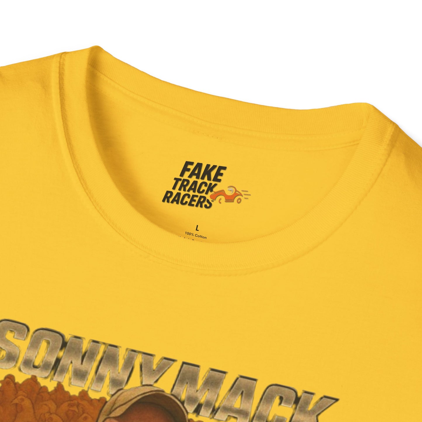 Vintage Style 90s Racing Tee Shirt SONNY MACK Mr Dinners Fake Track Racers