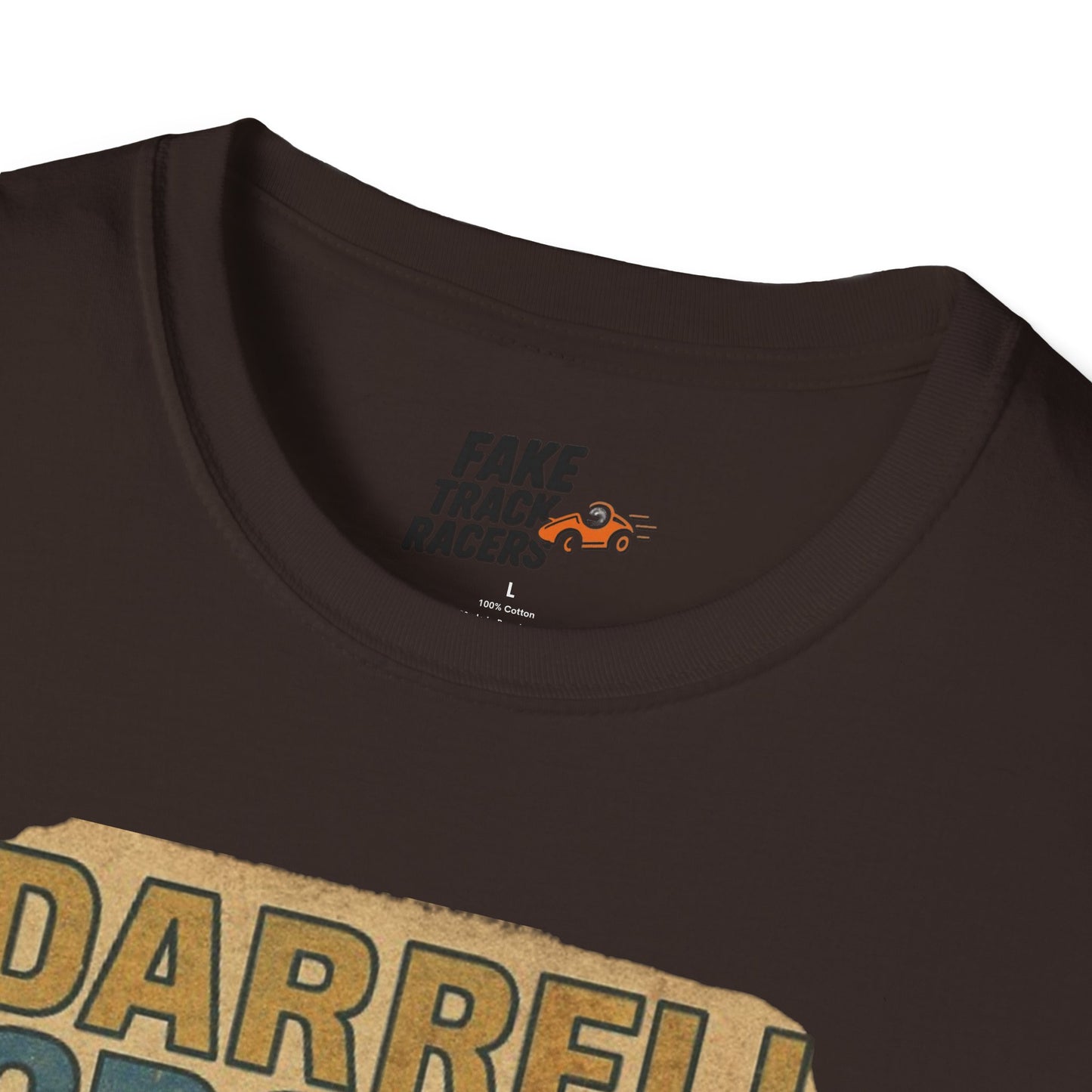 Vintage Style 90s Racing Tee Shirt DARRELL CROSBY Blockbuster Fake Track Racers