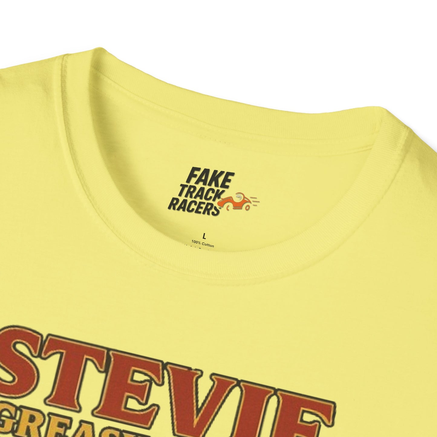 Vintage Style 90s Racing Tee Shirt STEVIE KREASY Whiskey Fake Track Racers