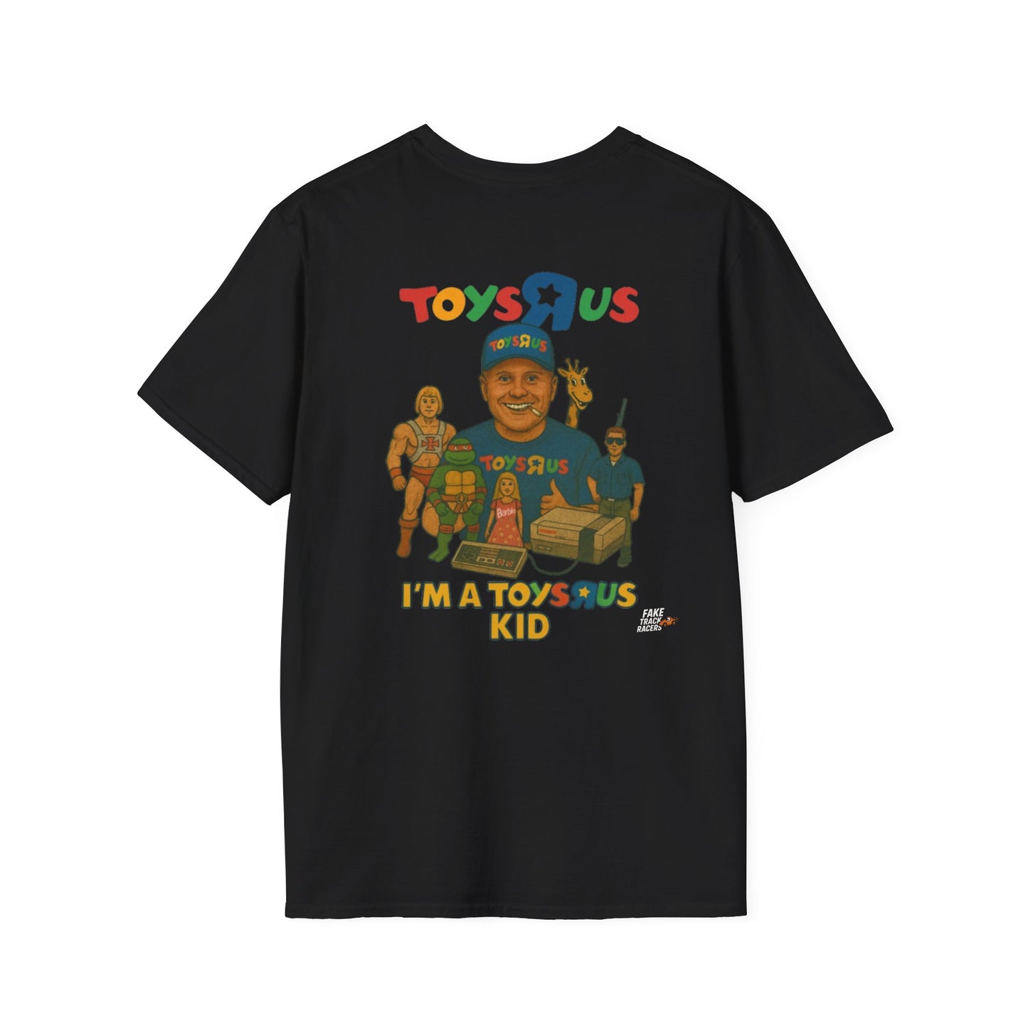 Vintage Style 90s Racing Tee Shirt BUDDY DINKKE Toys R Us Shirt Fake Track Racers