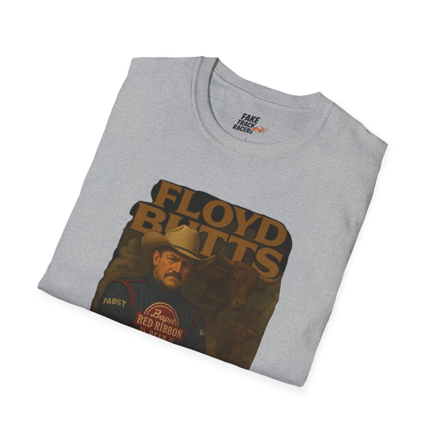 Vintage Style 90s Racing Tee Shirt FLOYD BUTTS Bapst Fake Track Racers
