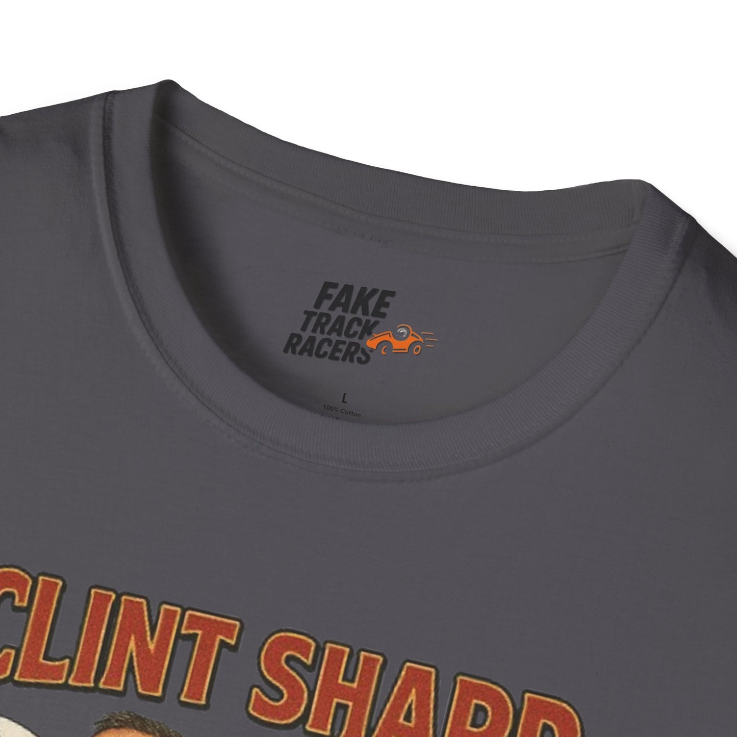 Vintage Style 90s Racing Tee Shirt CLINT SHARP MOSES LITE Fake Track Racers