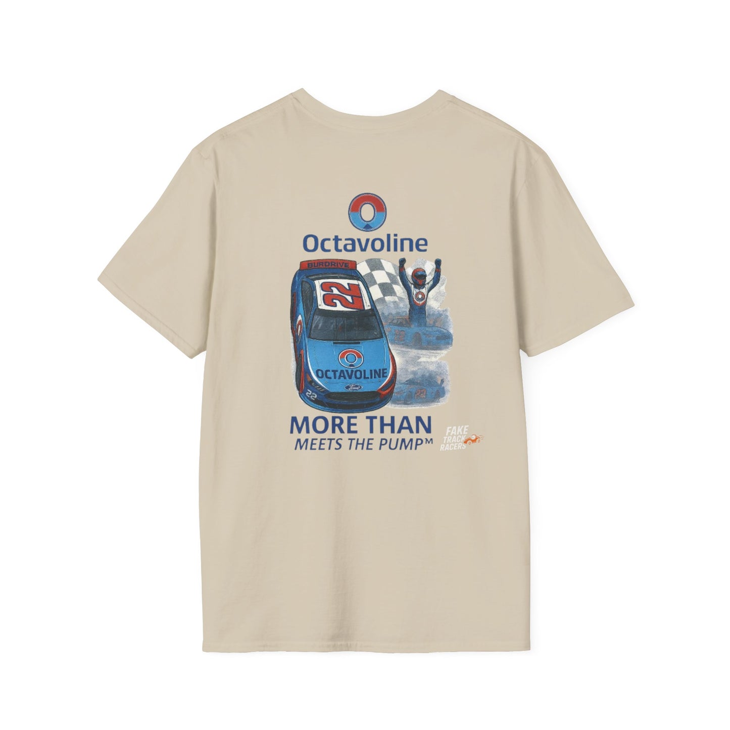 Vintage Style 90s Racing Tee Shirt SPARKY FRANKLIN OCTAVOLINE Fake Track Racers