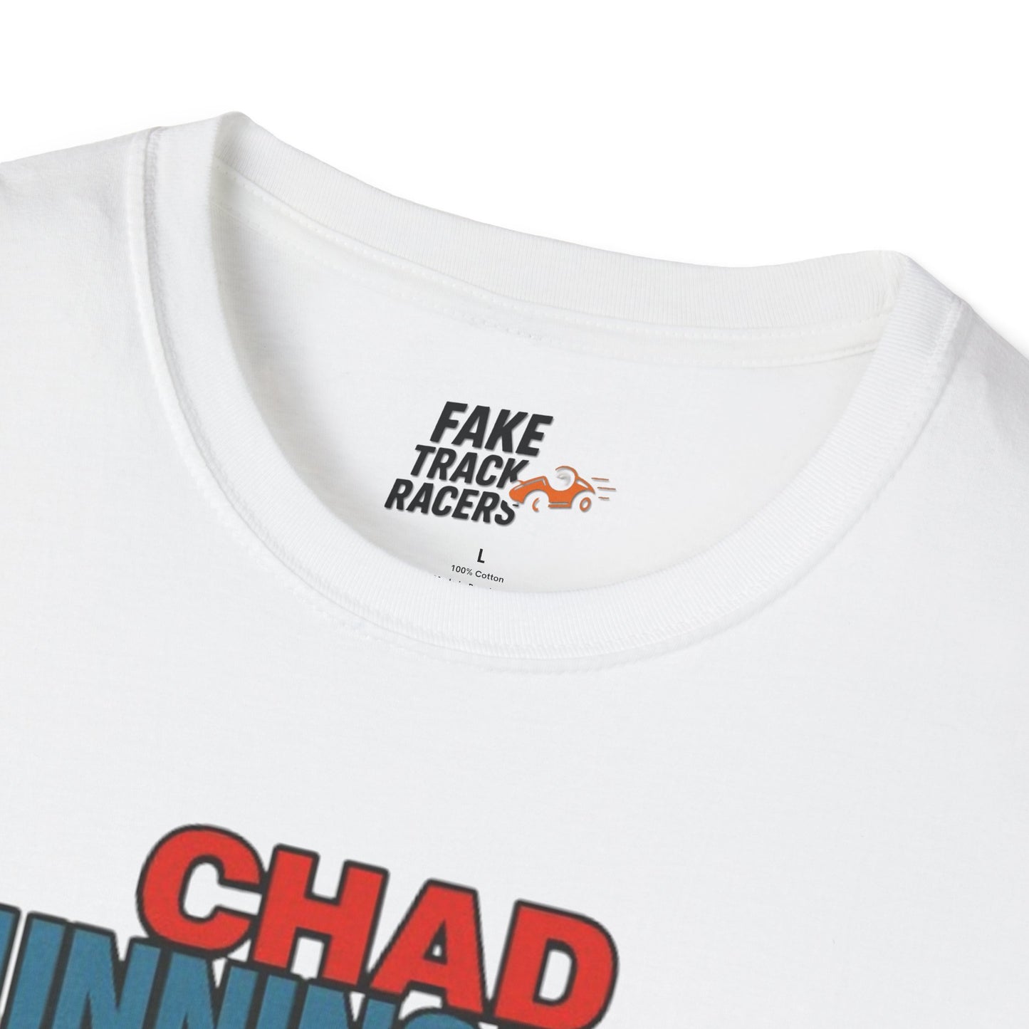 Vintage Style 90s Racing Tee Shirt CHAD CUNNINGHAM Showbiz Fake Track Racers