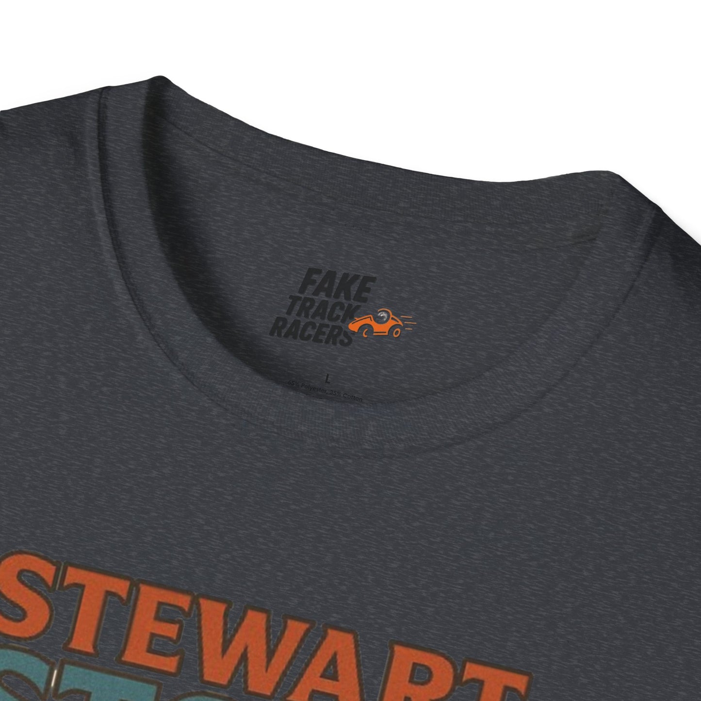 Vintage Style 90s Racing Tee Shirt STEWART STORM Wipe Boss Fake Track Racers