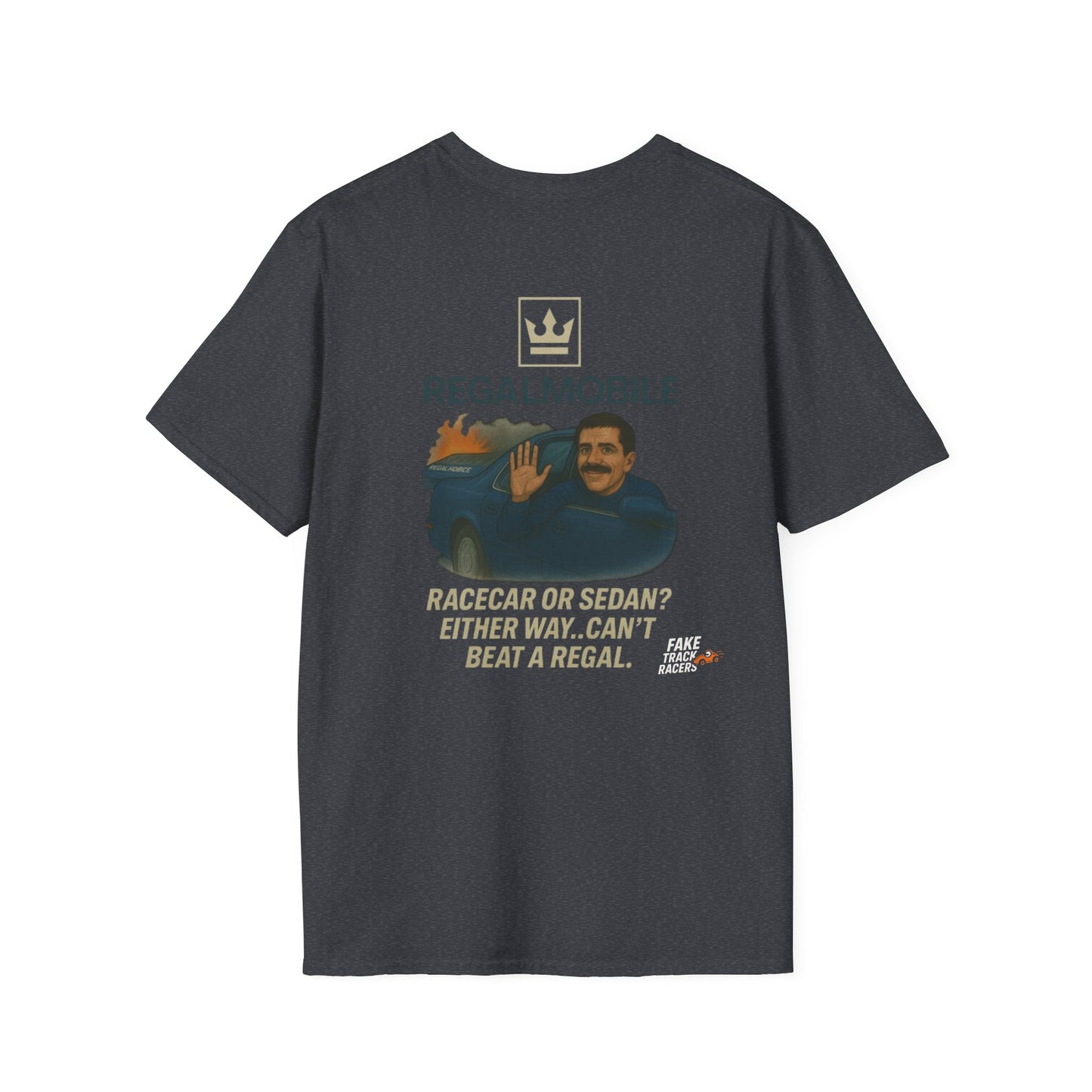 Vintage Style 90s Racing Tee Shirt TEDDY BRADSHAW Regal Fake Track Racers