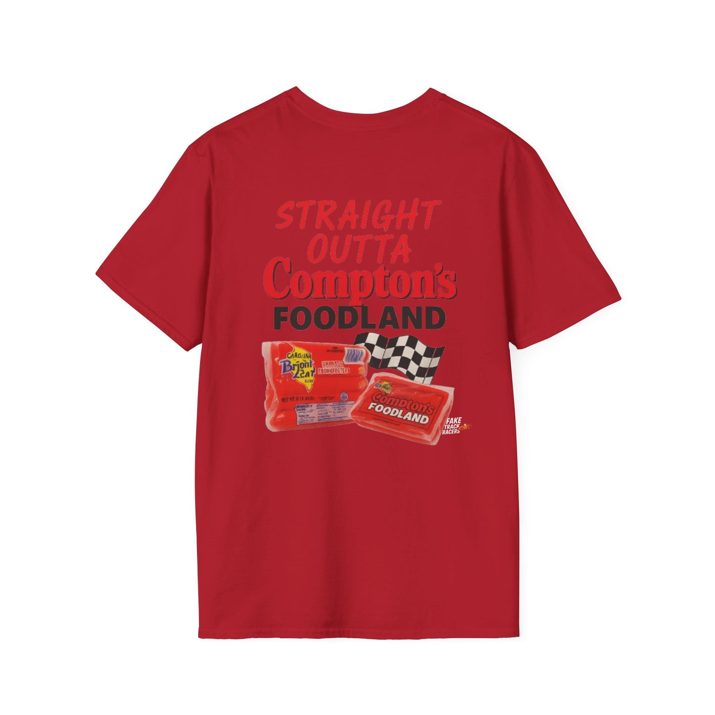 Vintage Style 90s Racing Tee Shirt GERONIMO LaFEET Comptons Fake Track Racers