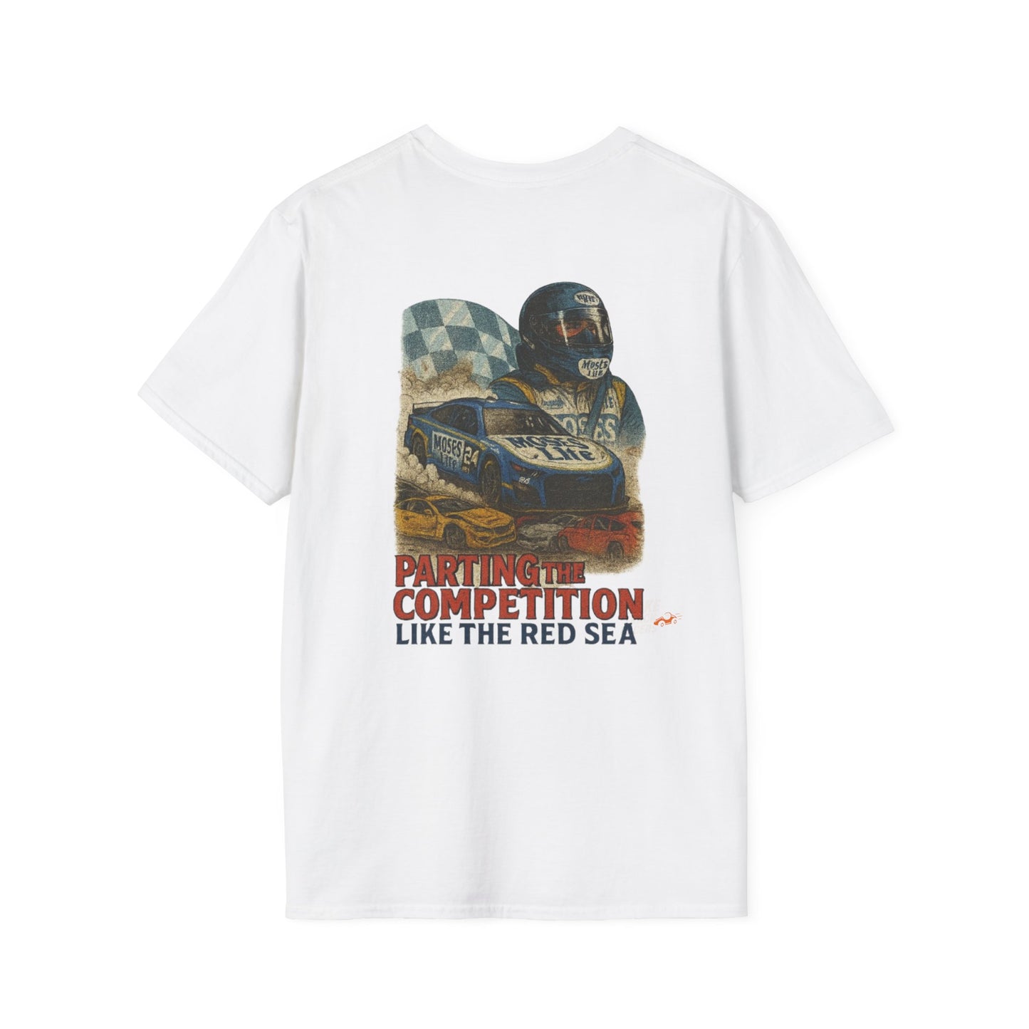 Vintage Style 90s Racing Tee Shirt CLINT SHARP MOSES LITE Fake Track Racers