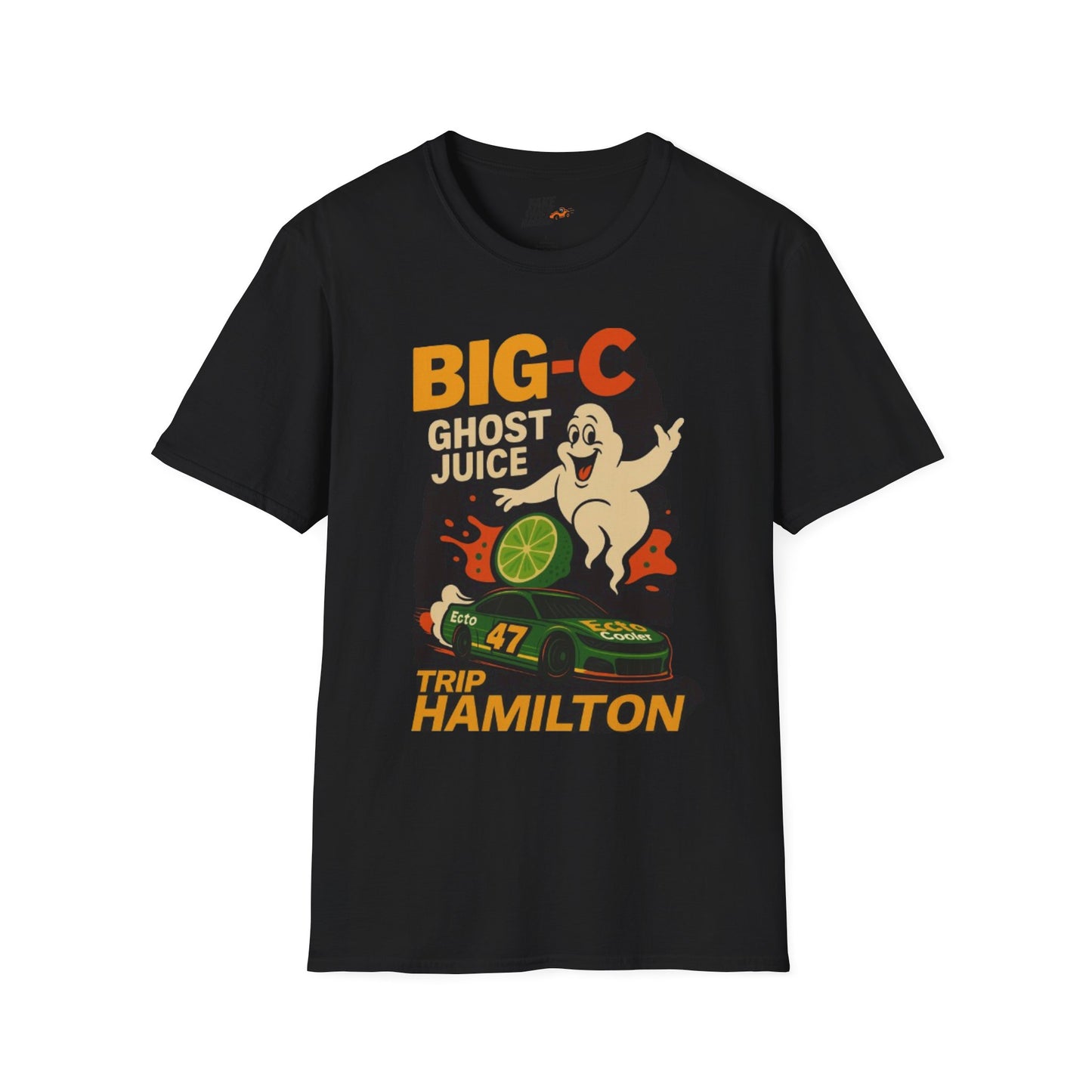 Vintage Style 90s Racing Tee Shirt TRIP HAMILTON BigC Fake Track Racers